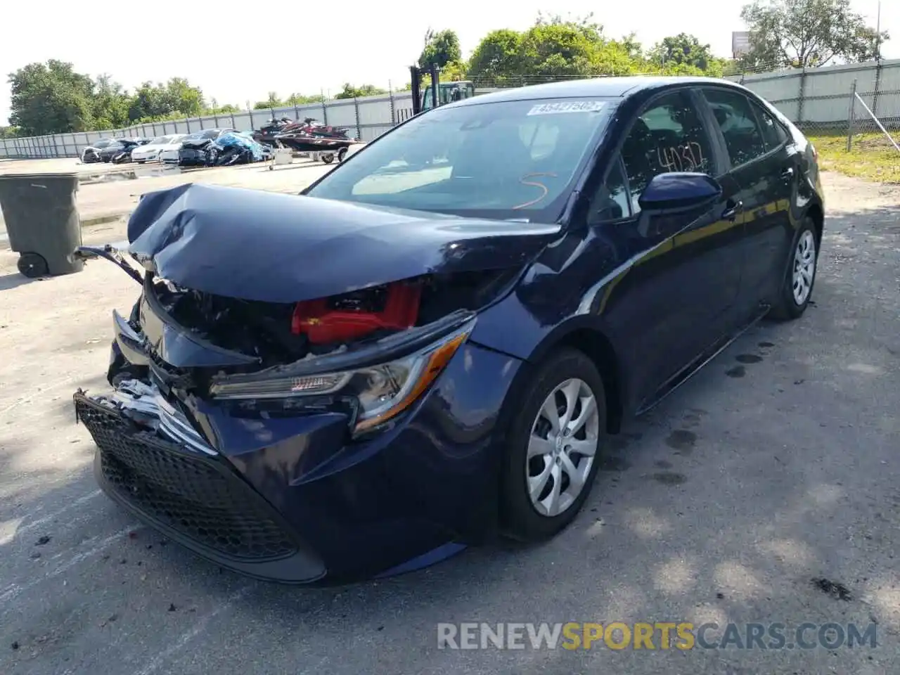 2 Photograph of a damaged car 5YFEPRAE0LP050374 TOYOTA COROLLA 2020