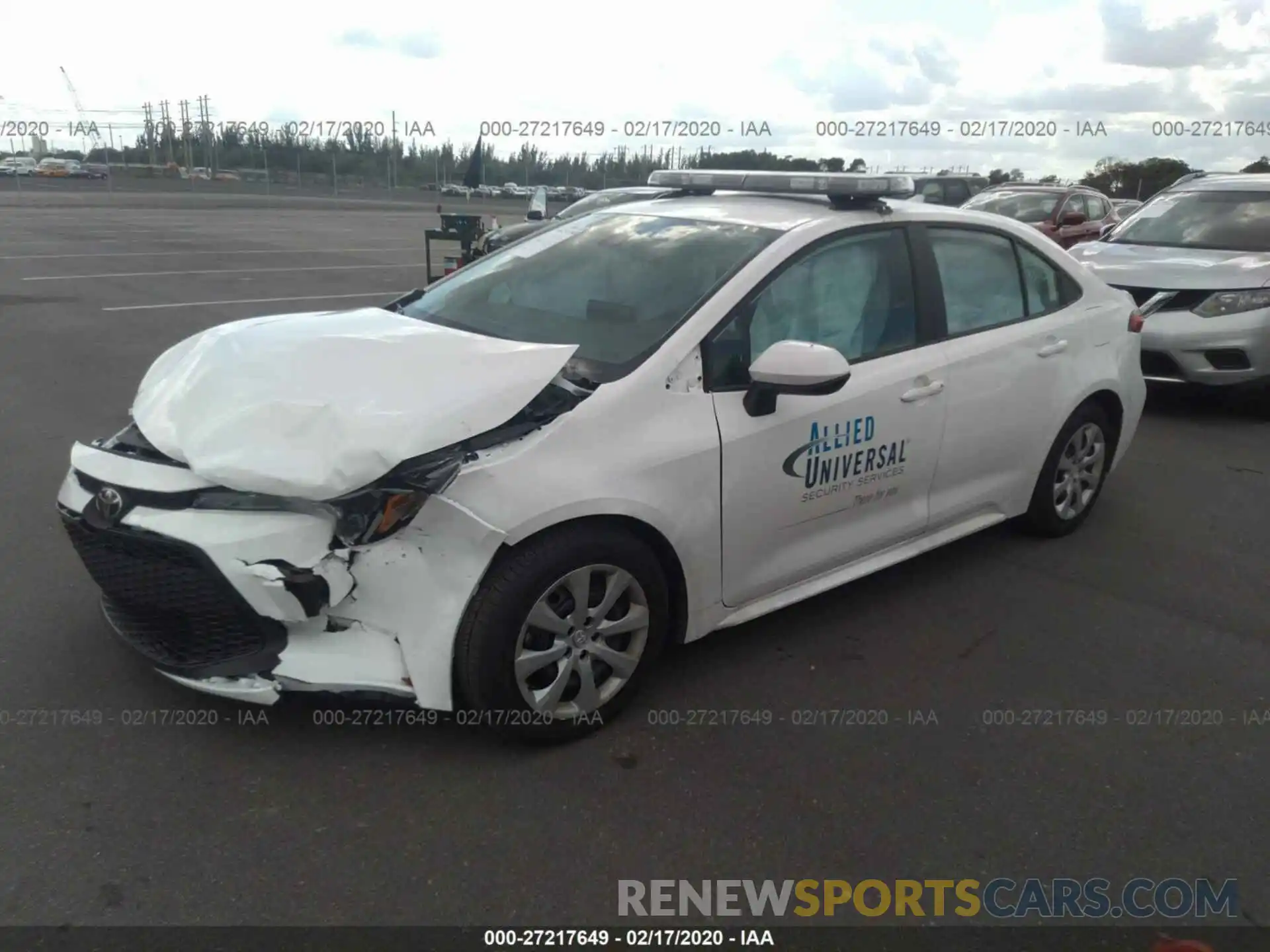 2 Photograph of a damaged car 5YFEPRAE0LP053310 TOYOTA COROLLA 2020