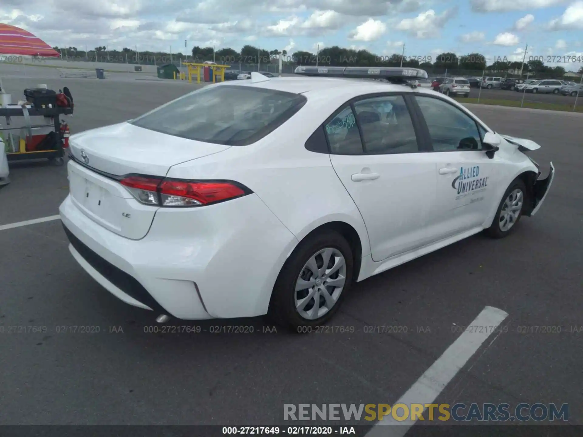 4 Photograph of a damaged car 5YFEPRAE0LP053310 TOYOTA COROLLA 2020