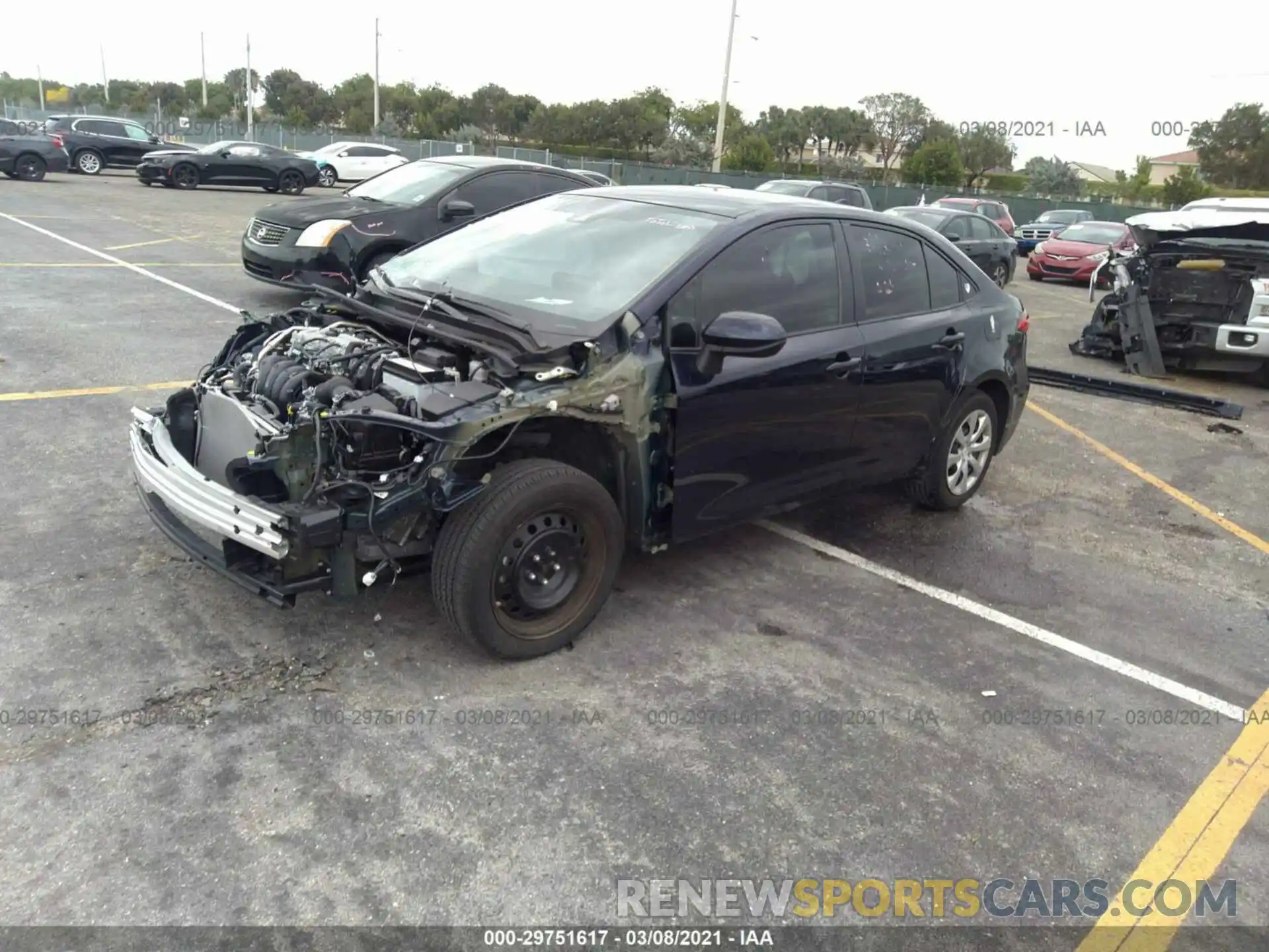 2 Photograph of a damaged car 5YFEPRAE0LP053369 TOYOTA COROLLA 2020