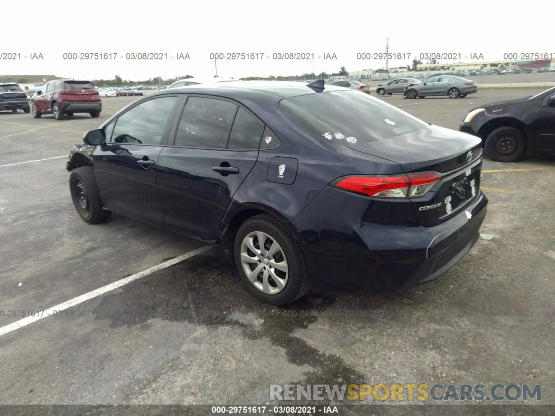 3 Photograph of a damaged car 5YFEPRAE0LP053369 TOYOTA COROLLA 2020