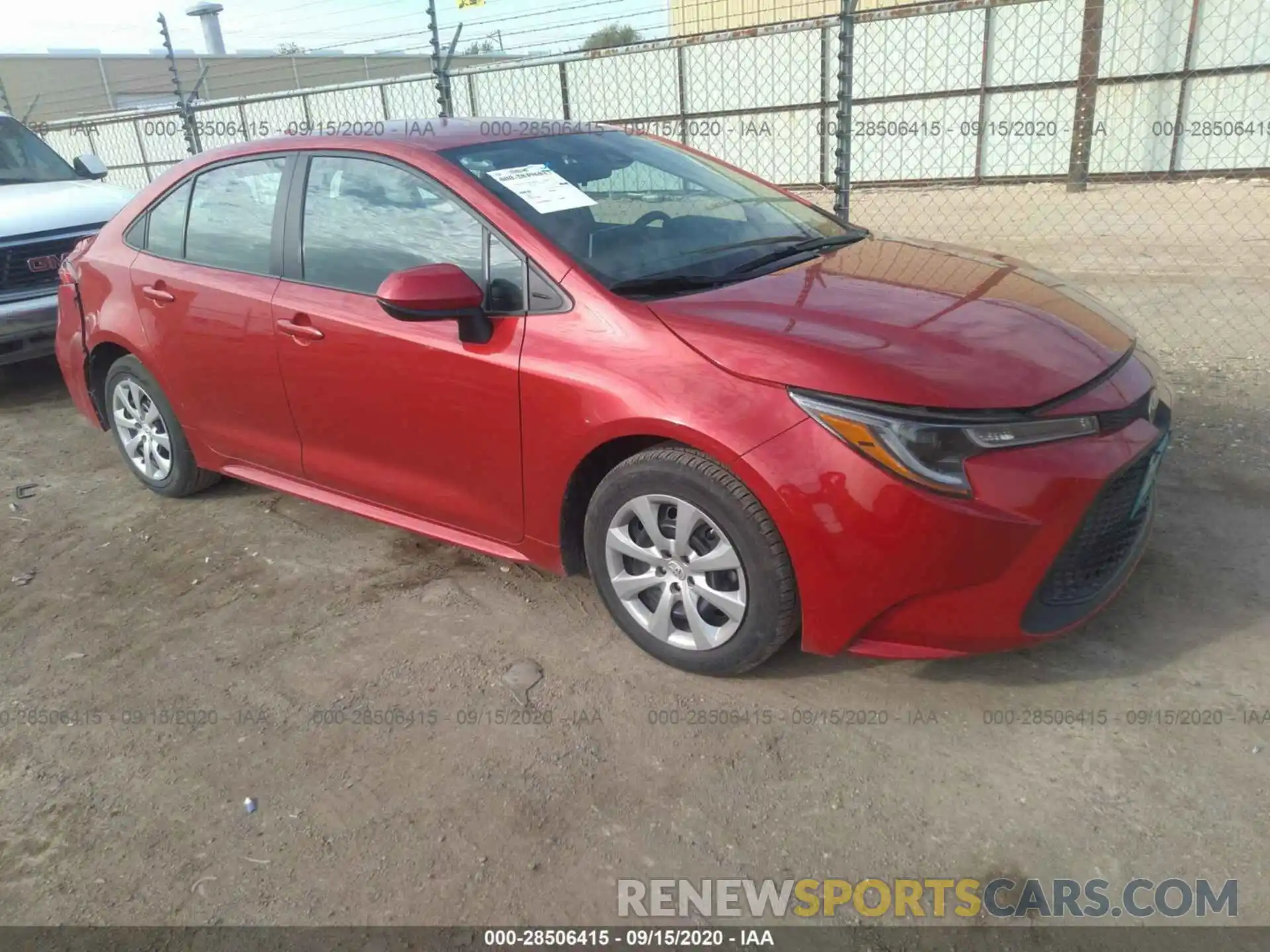 1 Photograph of a damaged car 5YFEPRAE0LP056546 TOYOTA COROLLA 2020