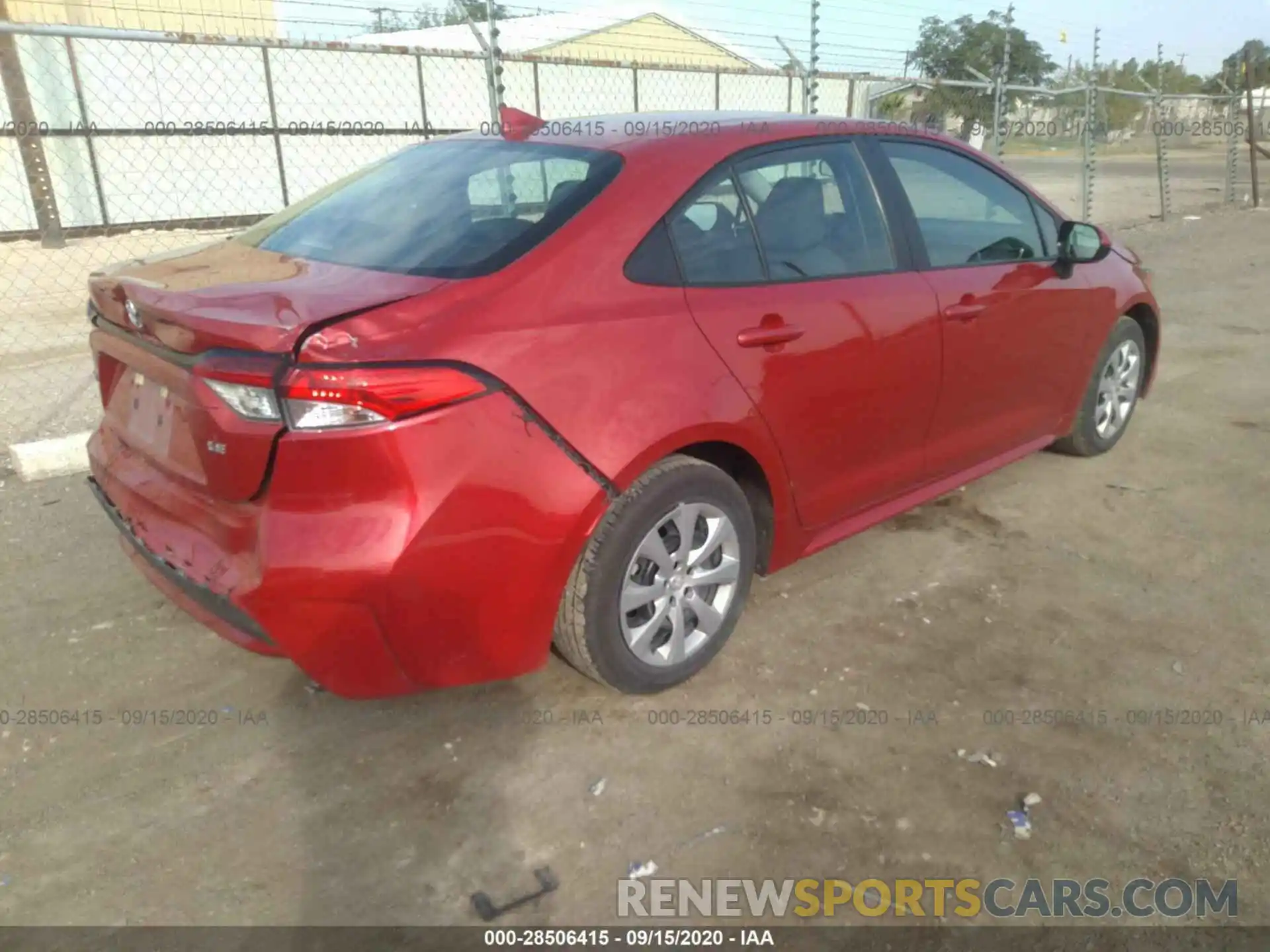 4 Photograph of a damaged car 5YFEPRAE0LP056546 TOYOTA COROLLA 2020