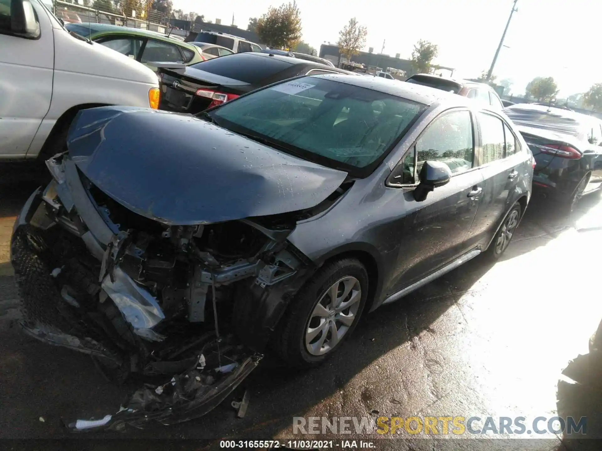 2 Photograph of a damaged car 5YFEPRAE0LP057552 TOYOTA COROLLA 2020