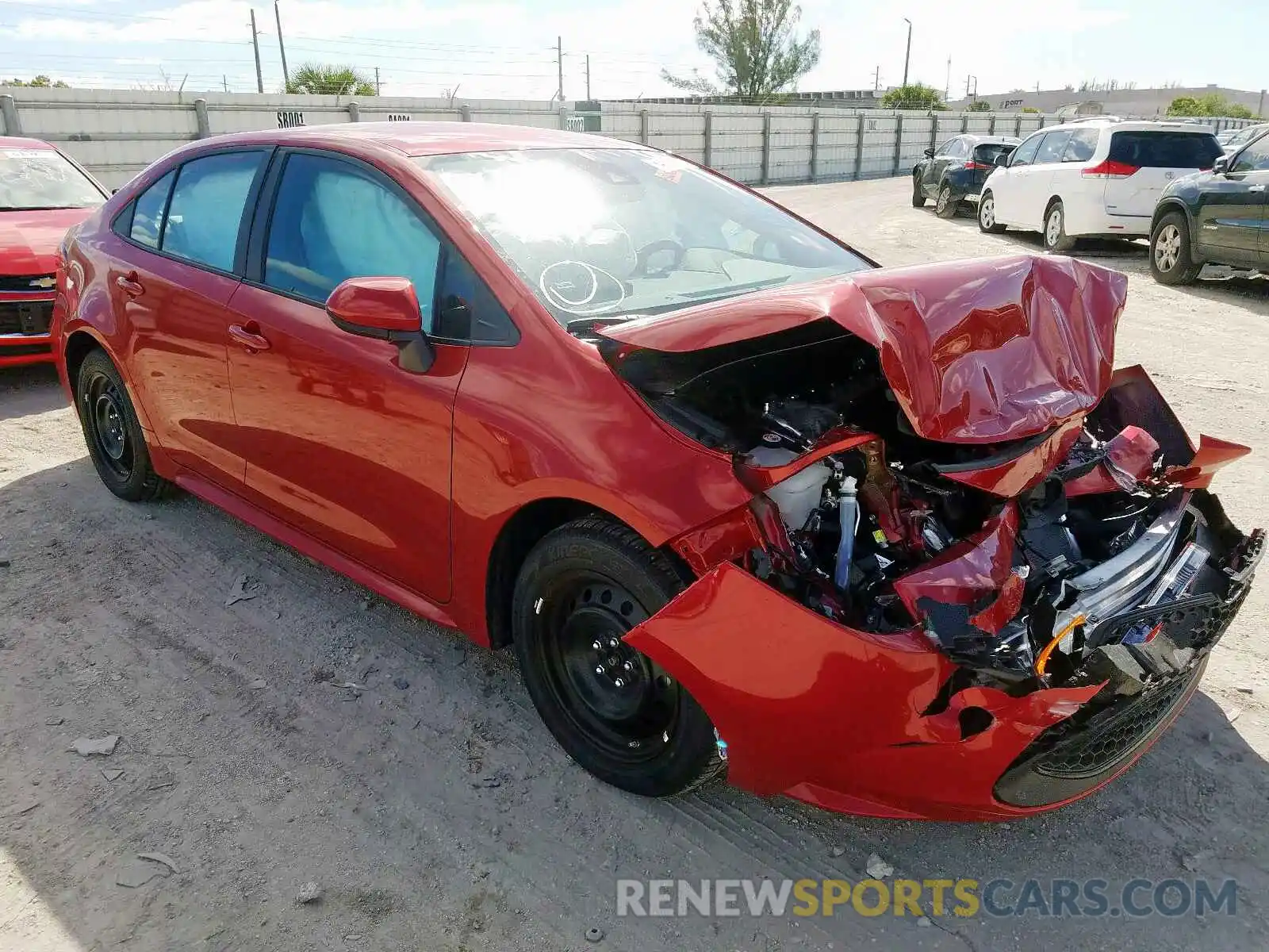 1 Photograph of a damaged car 5YFEPRAE0LP057616 TOYOTA COROLLA 2020