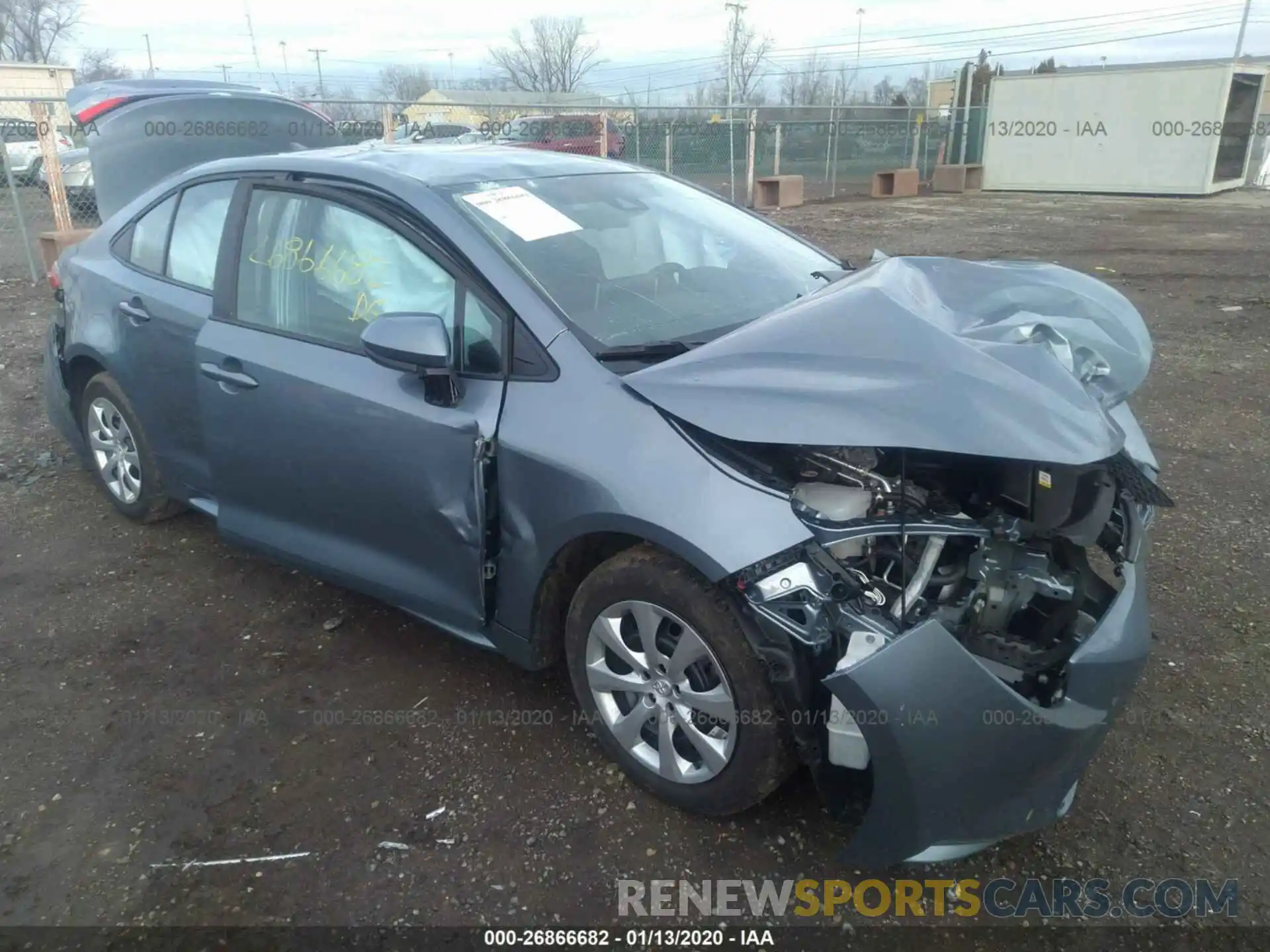 1 Photograph of a damaged car 5YFEPRAE0LP059561 TOYOTA COROLLA 2020