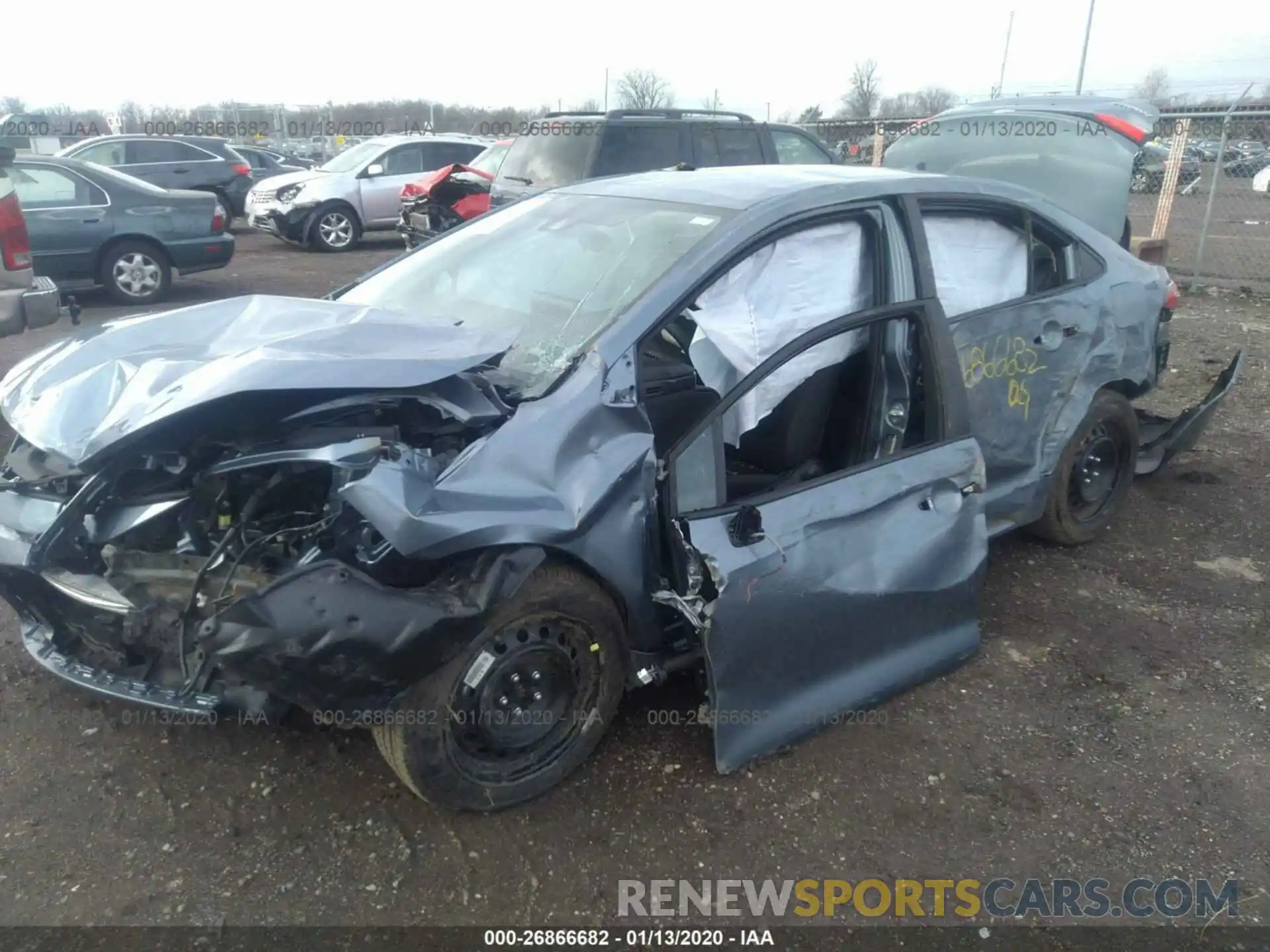 2 Photograph of a damaged car 5YFEPRAE0LP059561 TOYOTA COROLLA 2020