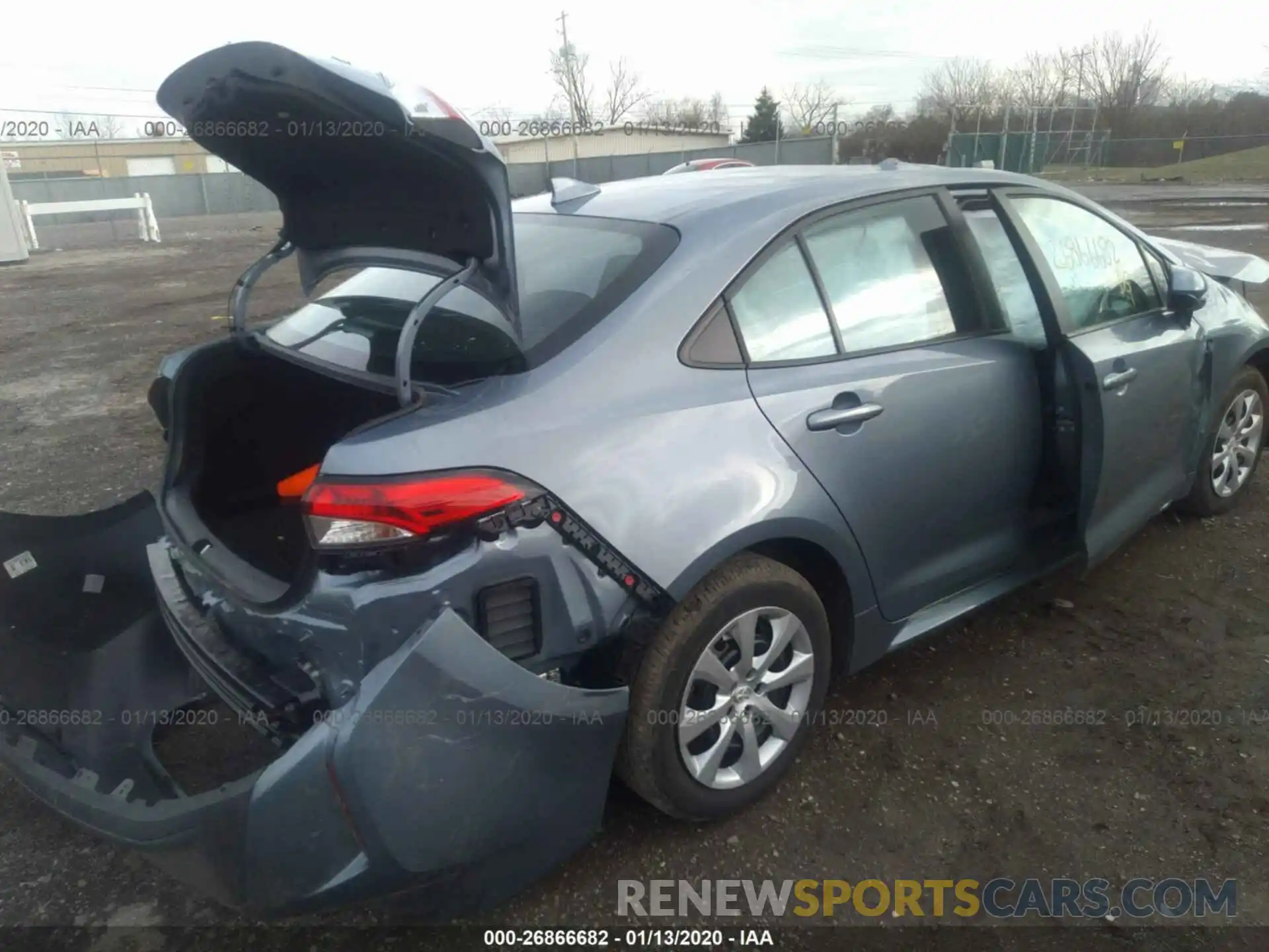 4 Photograph of a damaged car 5YFEPRAE0LP059561 TOYOTA COROLLA 2020