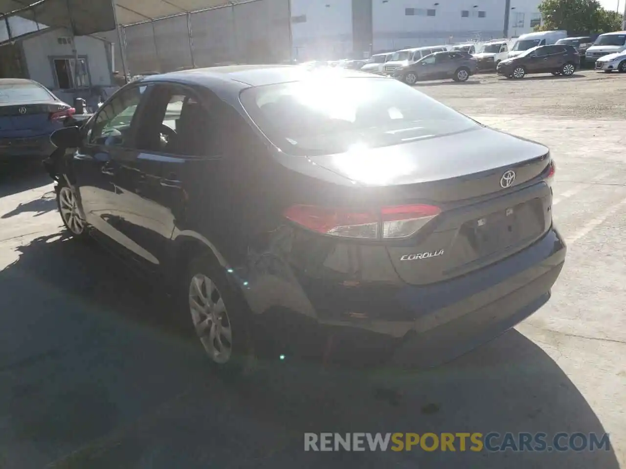 3 Photograph of a damaged car 5YFEPRAE0LP063951 TOYOTA COROLLA 2020