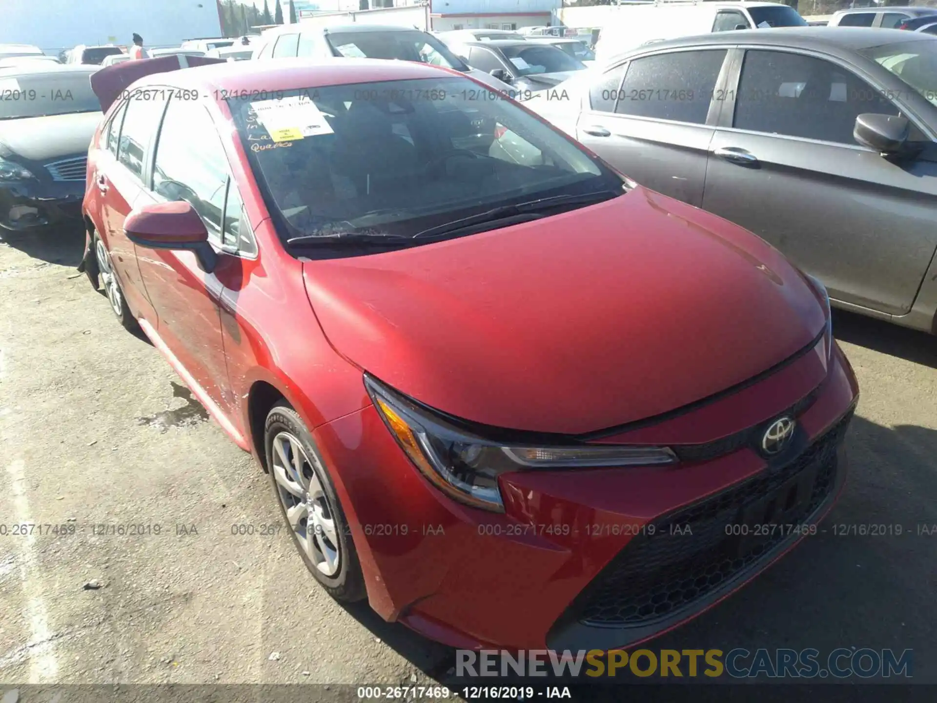 1 Photograph of a damaged car 5YFEPRAE0LP064114 TOYOTA COROLLA 2020