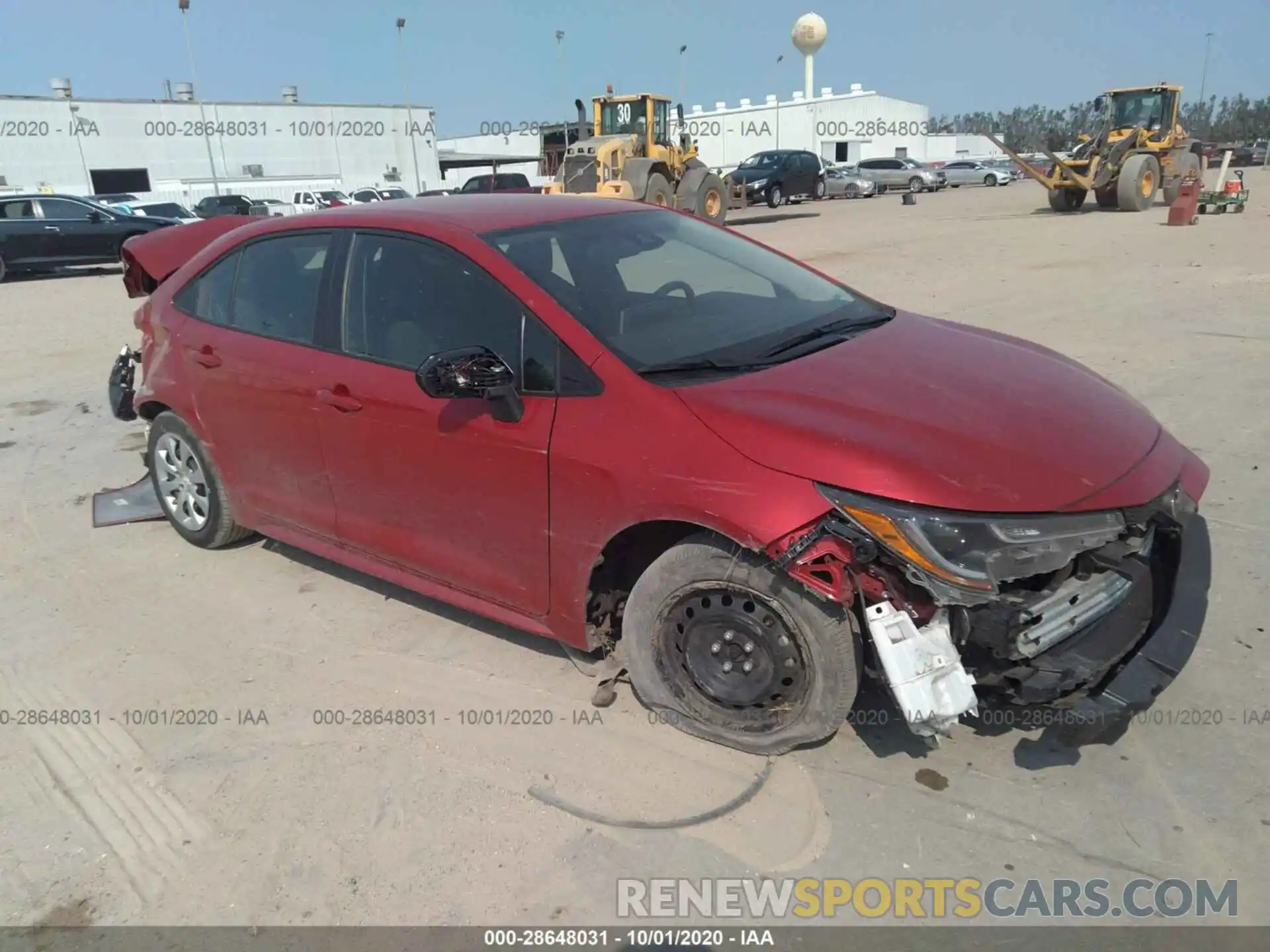 1 Photograph of a damaged car 5YFEPRAE0LP065294 TOYOTA COROLLA 2020