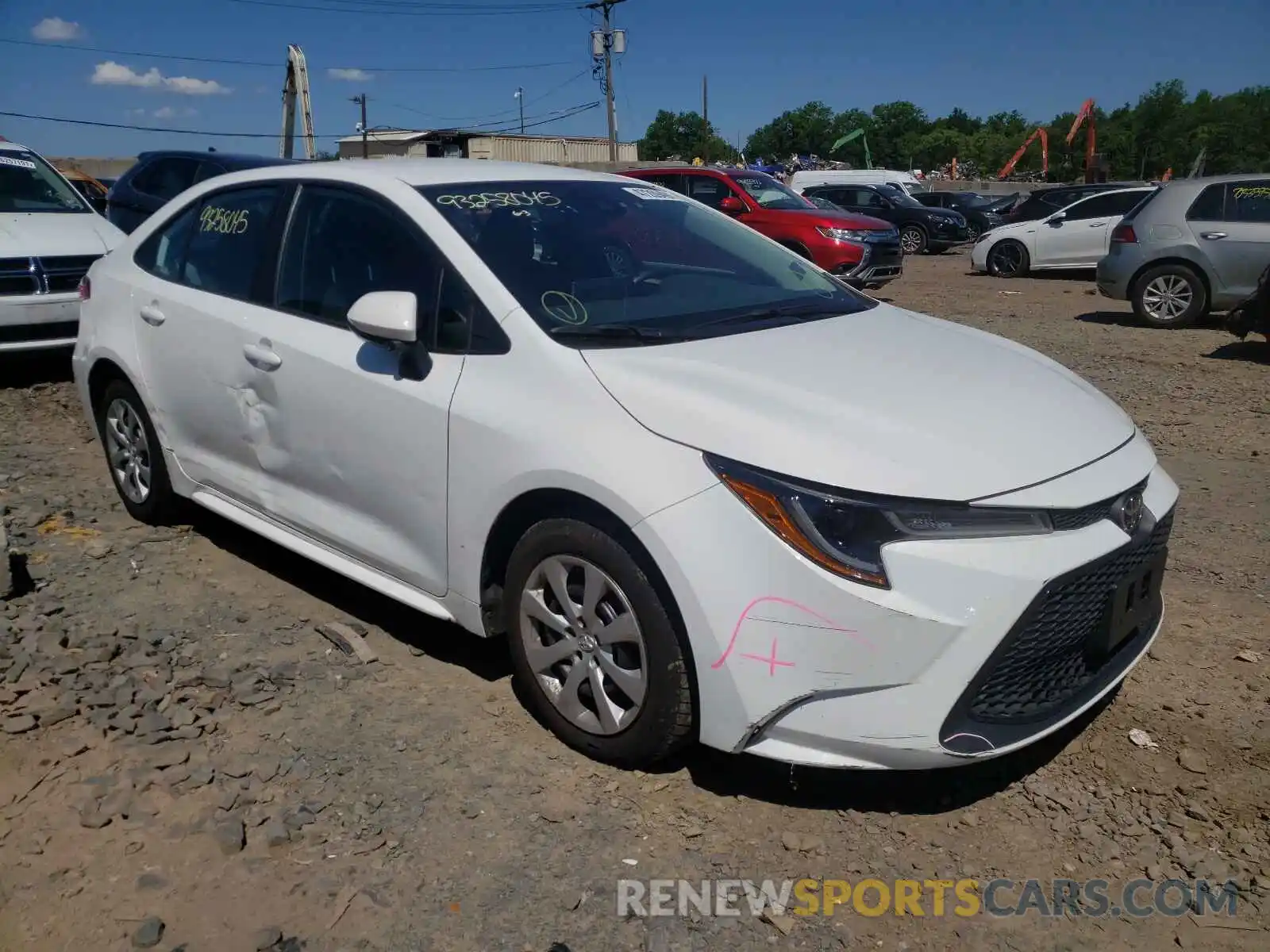 1 Photograph of a damaged car 5YFEPRAE0LP065778 TOYOTA COROLLA 2020