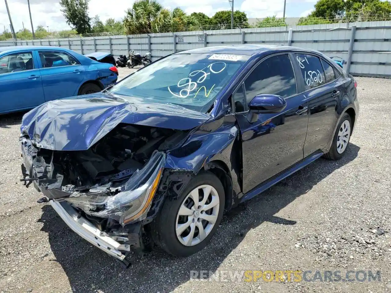 2 Photograph of a damaged car 5YFEPRAE0LP066820 TOYOTA COROLLA 2020