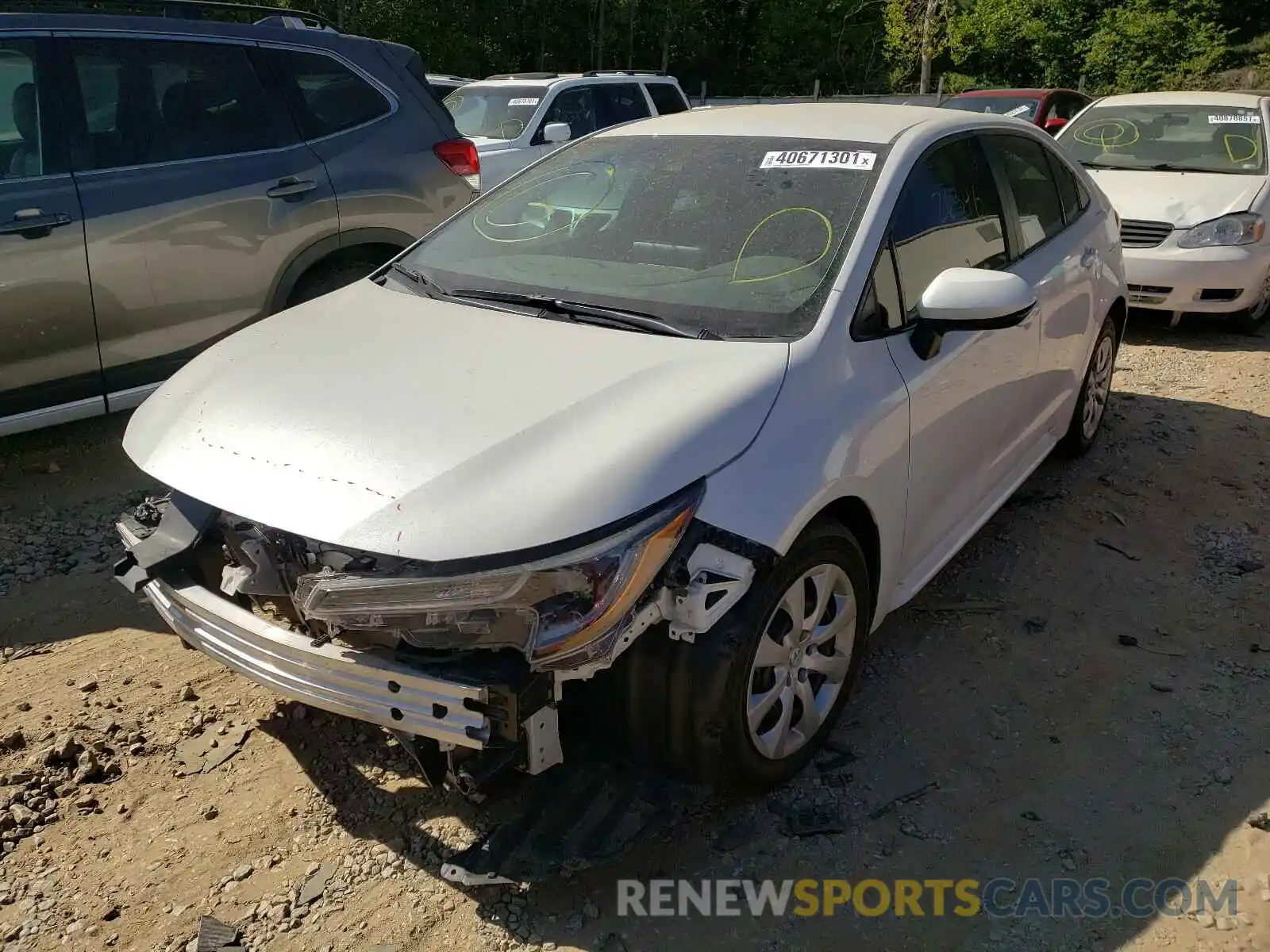 2 Photograph of a damaged car 5YFEPRAE0LP067336 TOYOTA COROLLA 2020