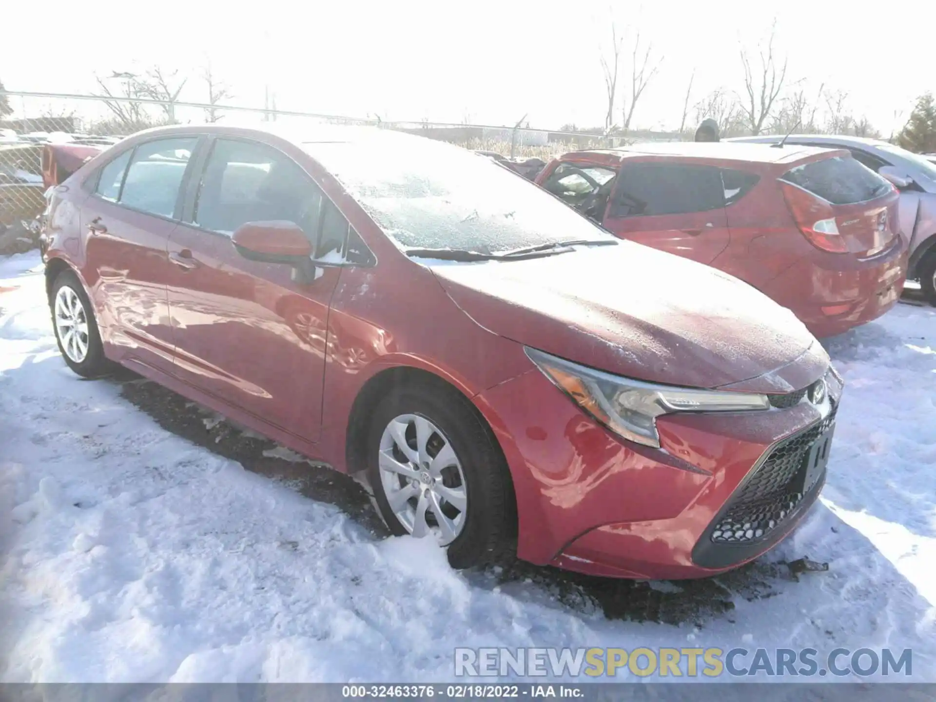 1 Photograph of a damaged car 5YFEPRAE0LP068342 TOYOTA COROLLA 2020