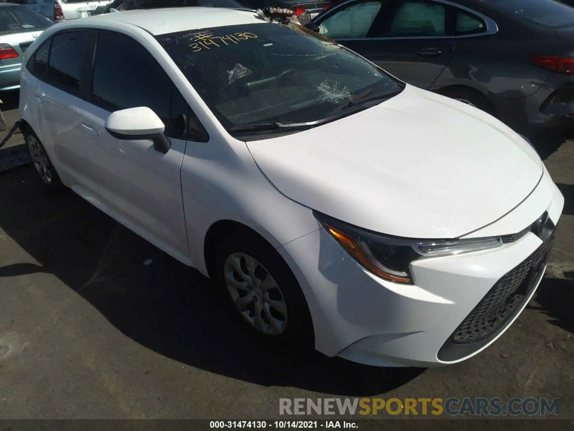 1 Photograph of a damaged car 5YFEPRAE0LP068700 TOYOTA COROLLA 2020