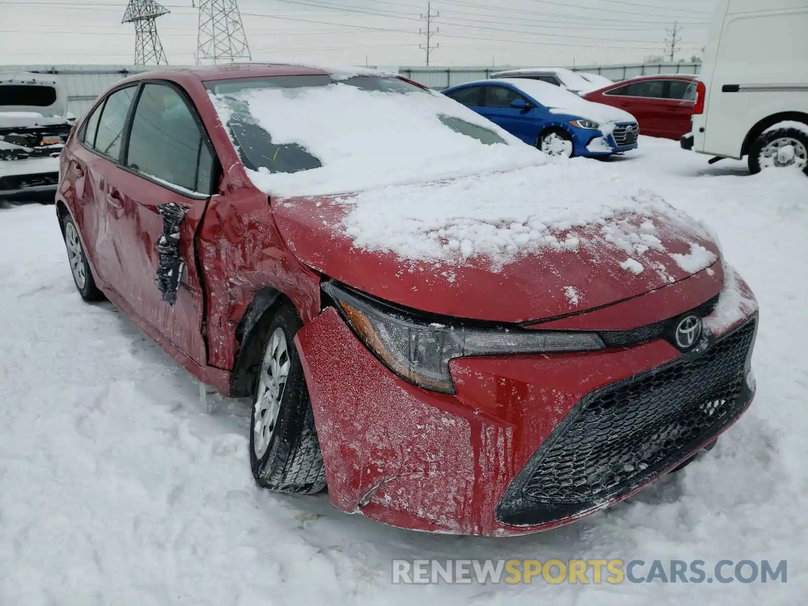 1 Photograph of a damaged car 5YFEPRAE0LP069510 TOYOTA COROLLA 2020