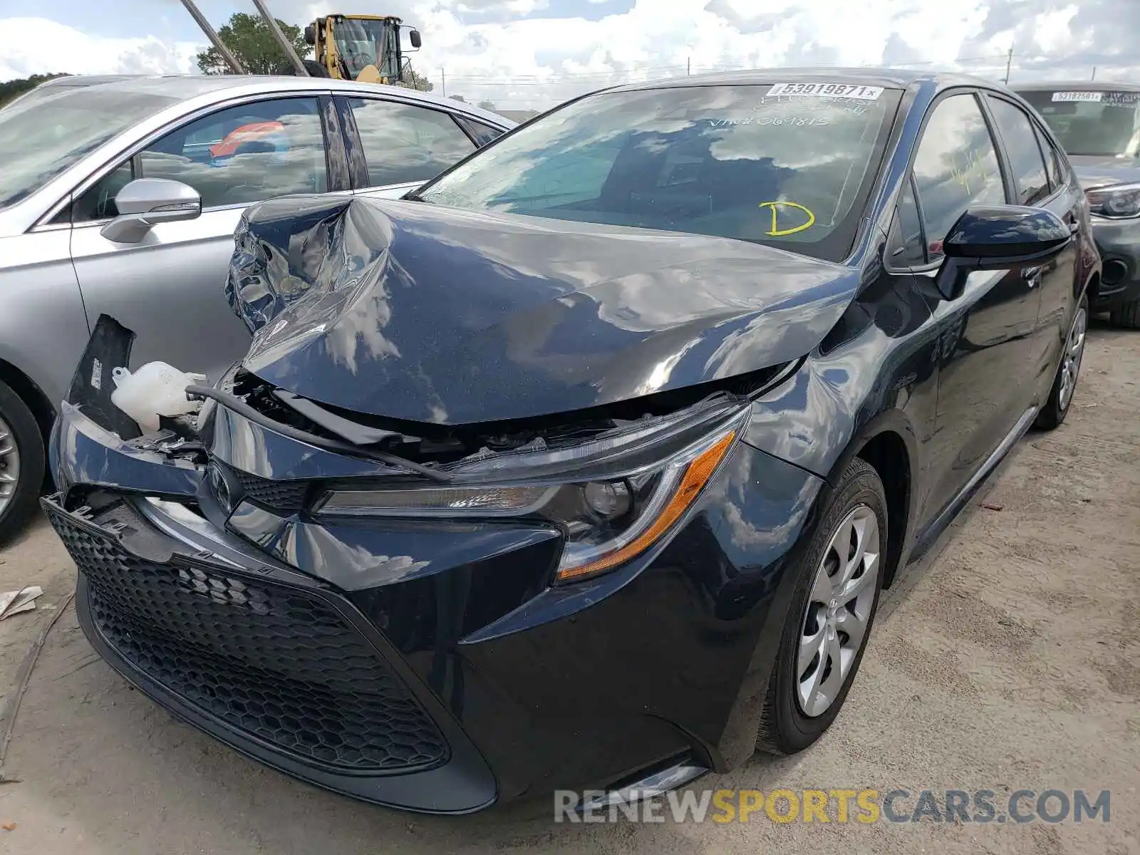 2 Photograph of a damaged car 5YFEPRAE0LP069815 TOYOTA COROLLA 2020