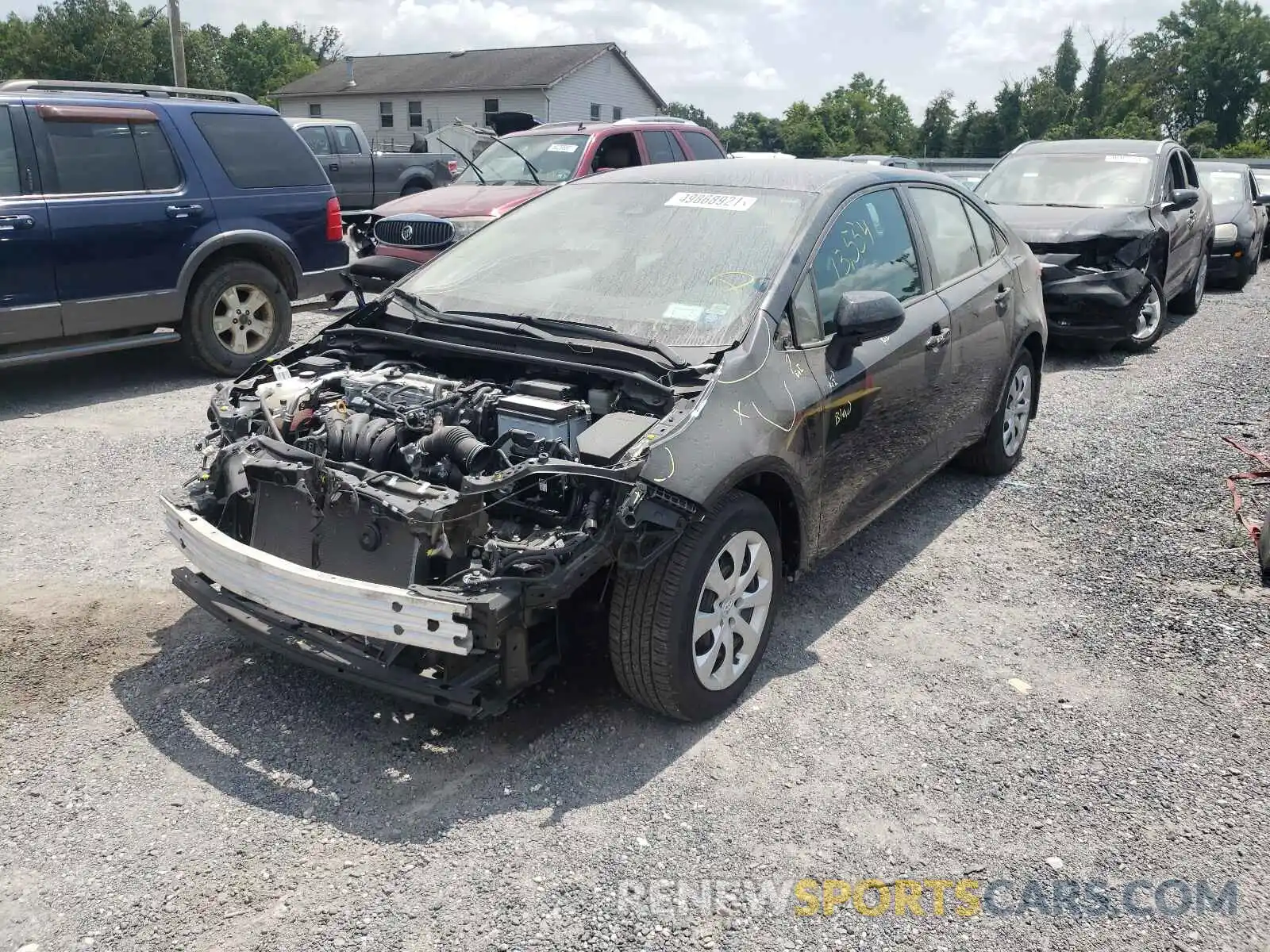 2 Photograph of a damaged car 5YFEPRAE0LP071676 TOYOTA COROLLA 2020