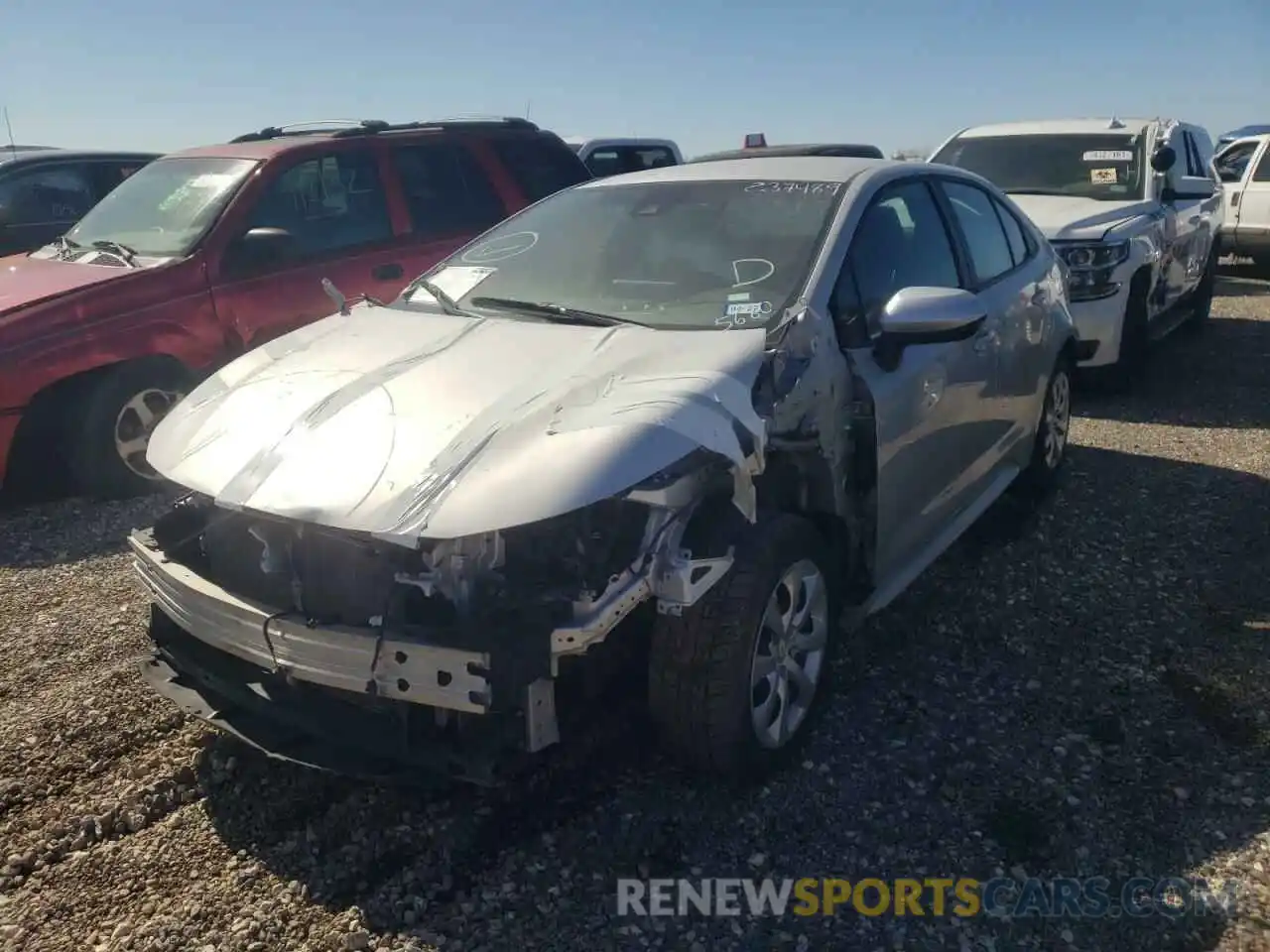 2 Photograph of a damaged car 5YFEPRAE0LP075680 TOYOTA COROLLA 2020