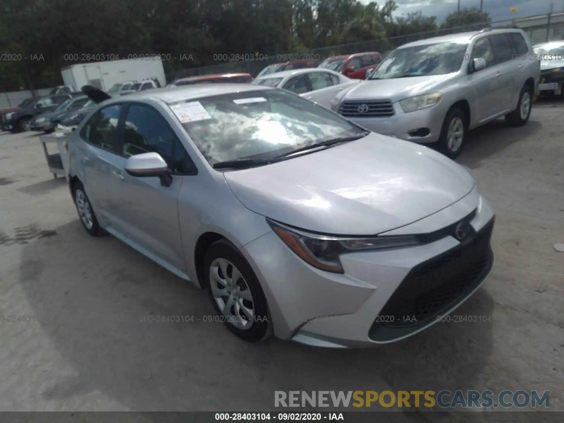 1 Photograph of a damaged car 5YFEPRAE0LP077476 TOYOTA COROLLA 2020