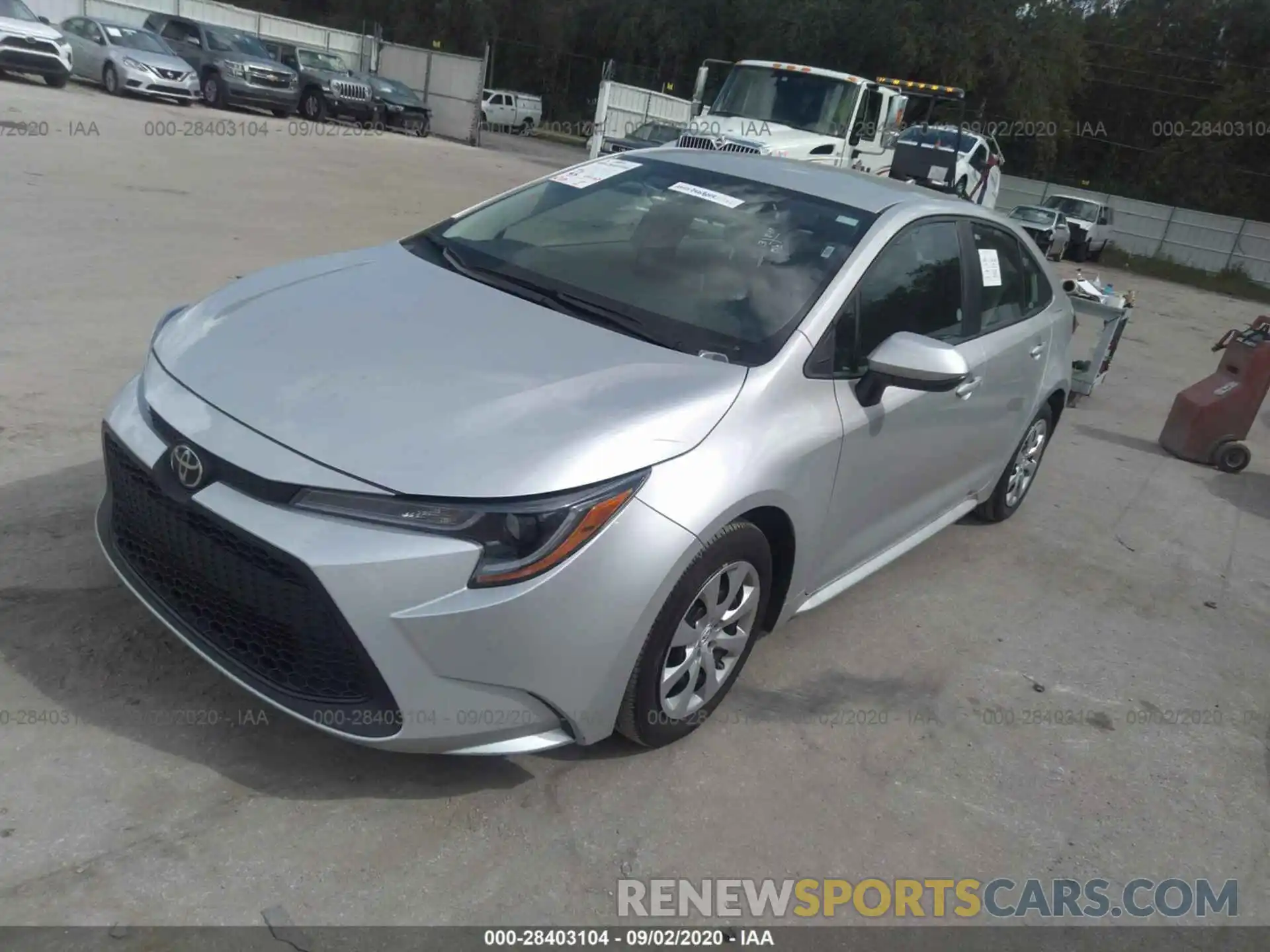 2 Photograph of a damaged car 5YFEPRAE0LP077476 TOYOTA COROLLA 2020