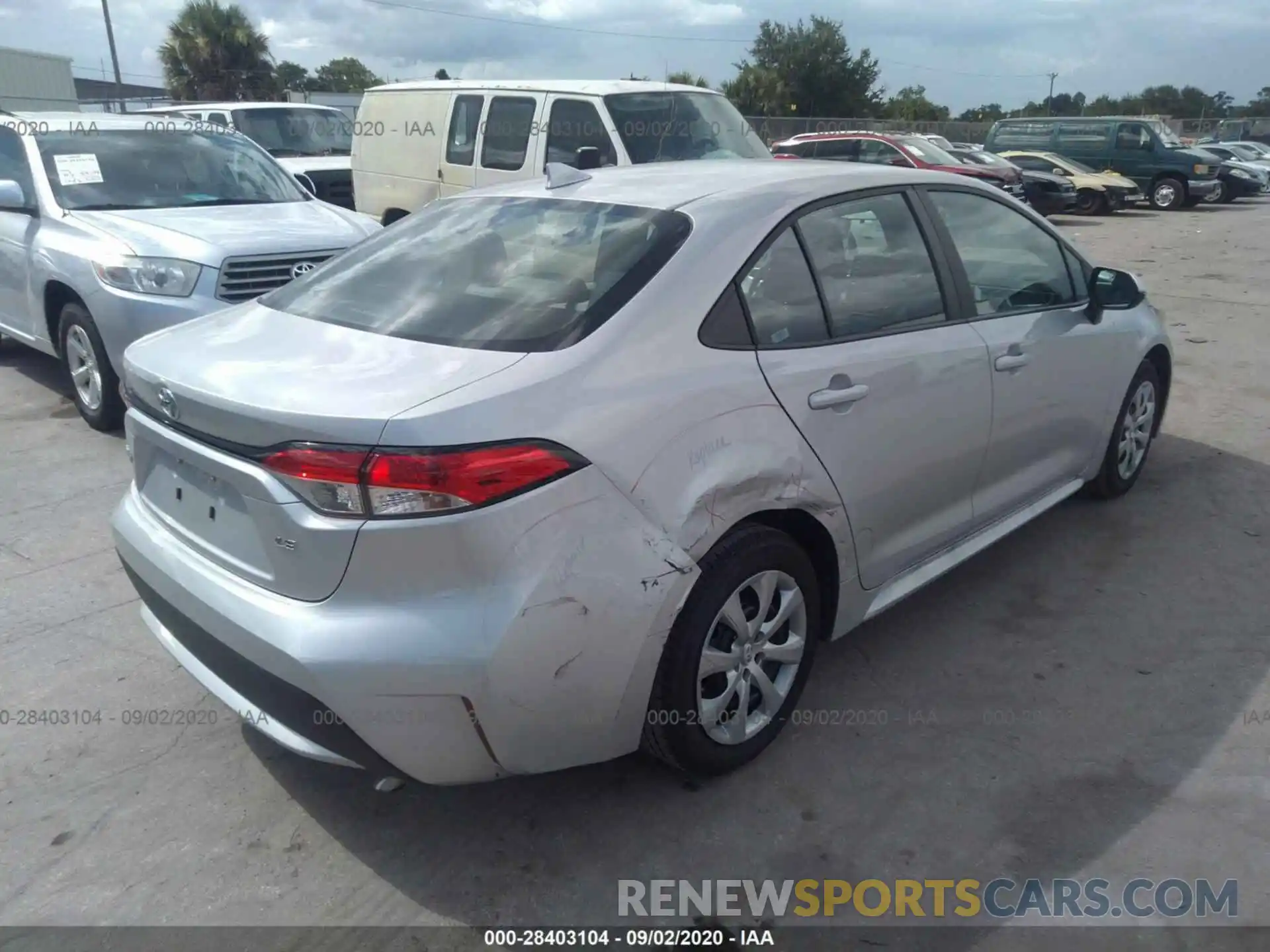 4 Photograph of a damaged car 5YFEPRAE0LP077476 TOYOTA COROLLA 2020