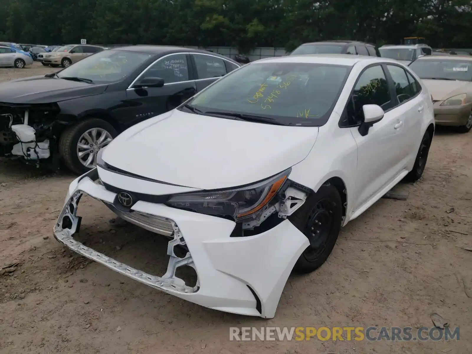 2 Photograph of a damaged car 5YFEPRAE0LP079177 TOYOTA COROLLA 2020