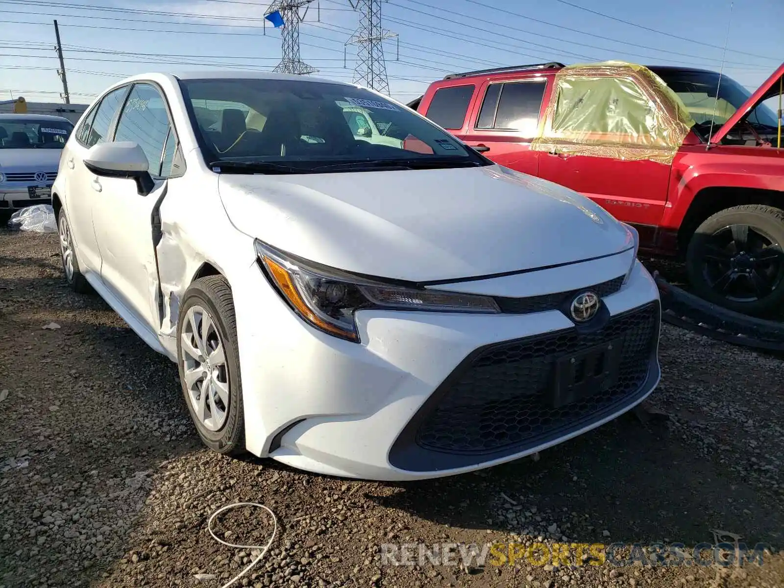 1 Photograph of a damaged car 5YFEPRAE0LP080779 TOYOTA COROLLA 2020