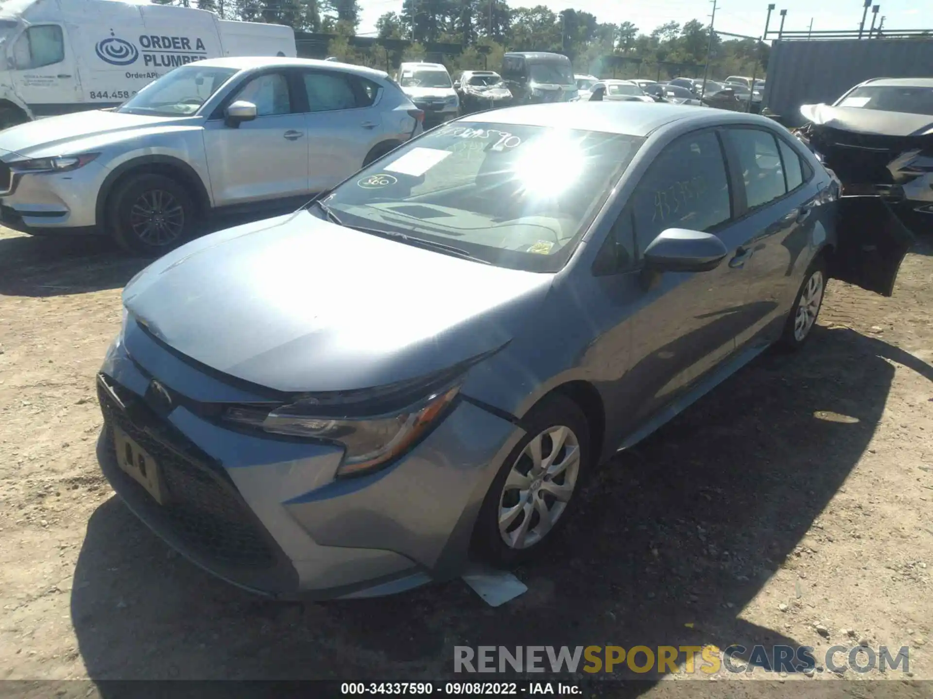 2 Photograph of a damaged car 5YFEPRAE0LP080880 TOYOTA COROLLA 2020