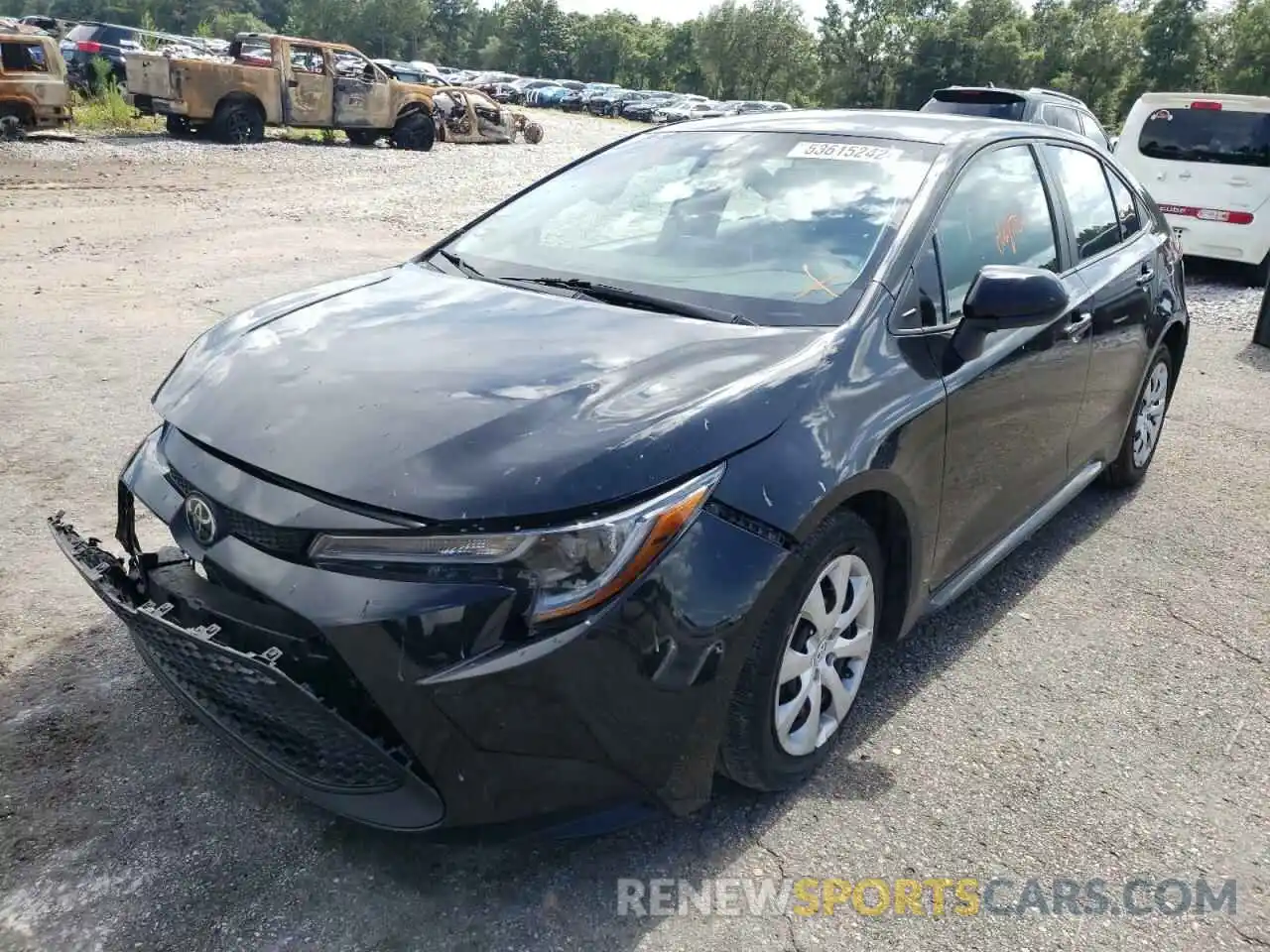 2 Photograph of a damaged car 5YFEPRAE0LP081267 TOYOTA COROLLA 2020