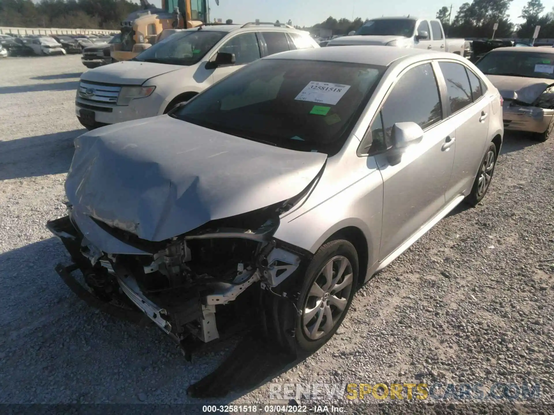 2 Photograph of a damaged car 5YFEPRAE0LP082404 TOYOTA COROLLA 2020