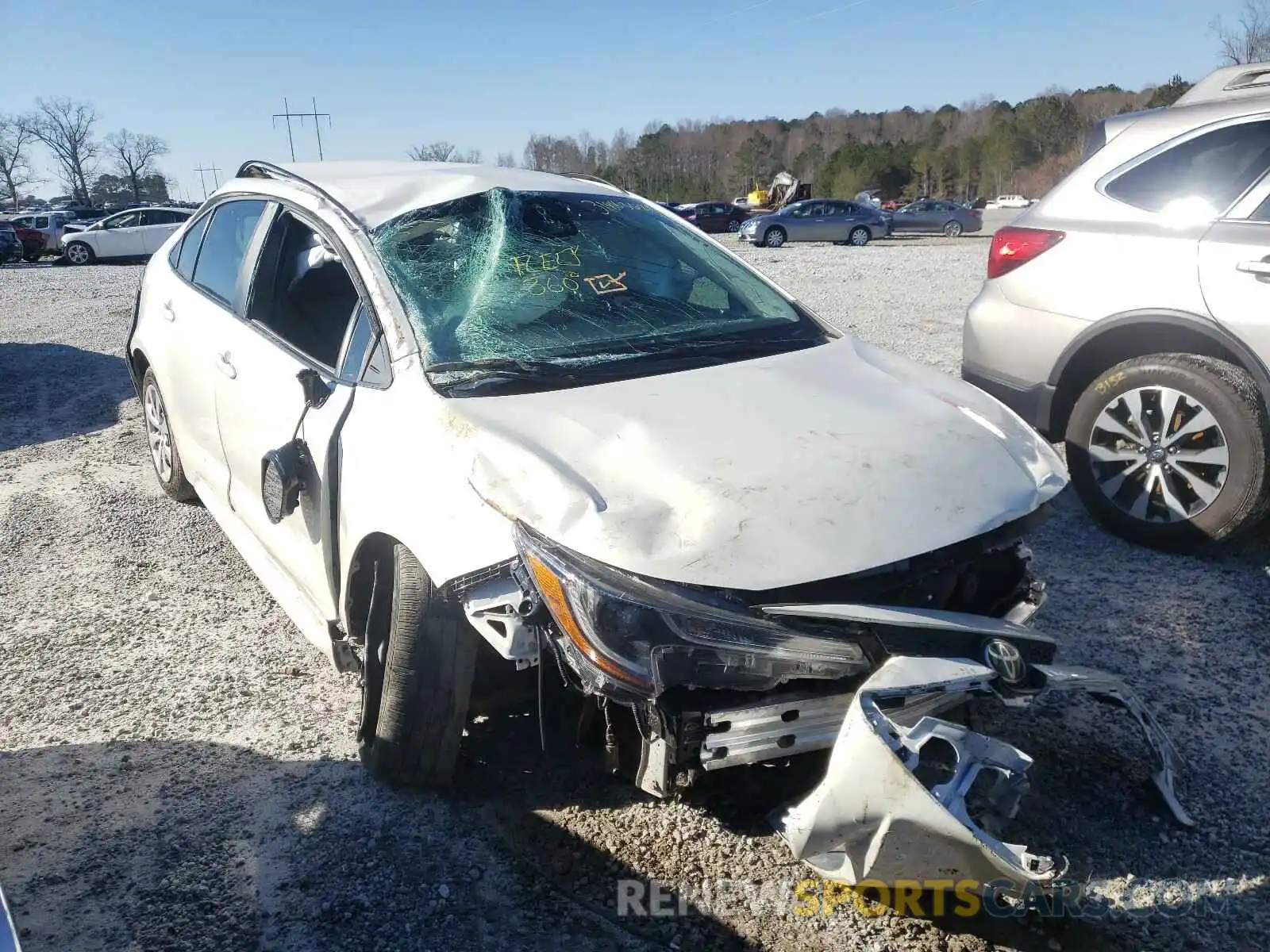 1 Photograph of a damaged car 5YFEPRAE0LP083519 TOYOTA COROLLA 2020