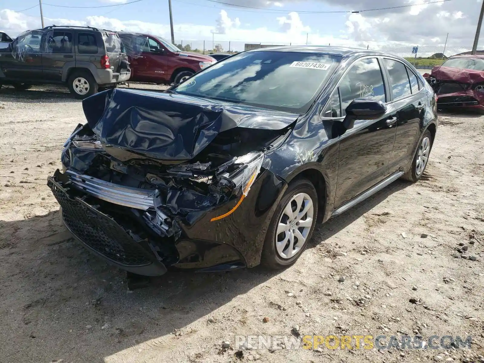 2 Photograph of a damaged car 5YFEPRAE0LP084475 TOYOTA COROLLA 2020