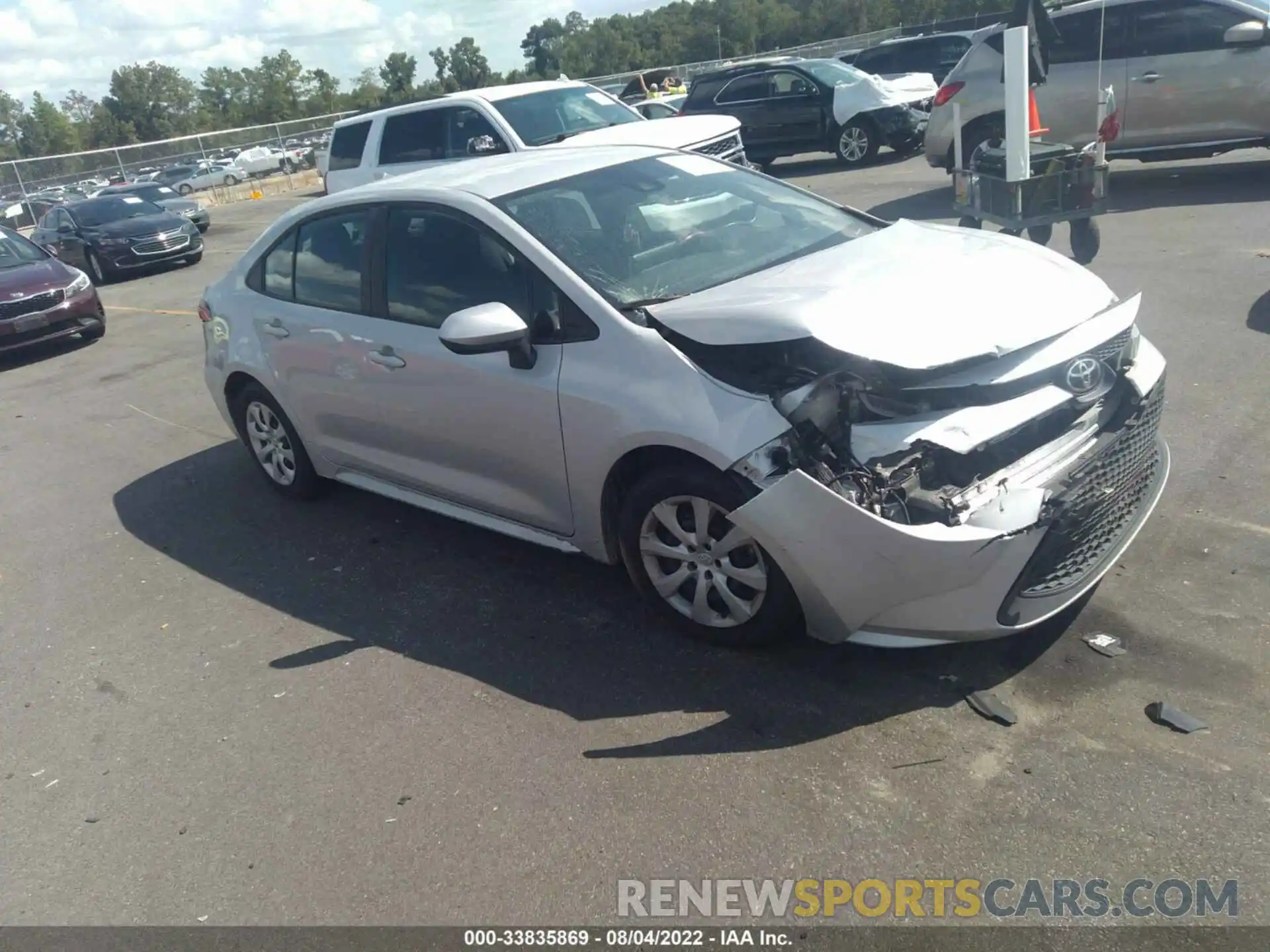 1 Photograph of a damaged car 5YFEPRAE0LP084881 TOYOTA COROLLA 2020