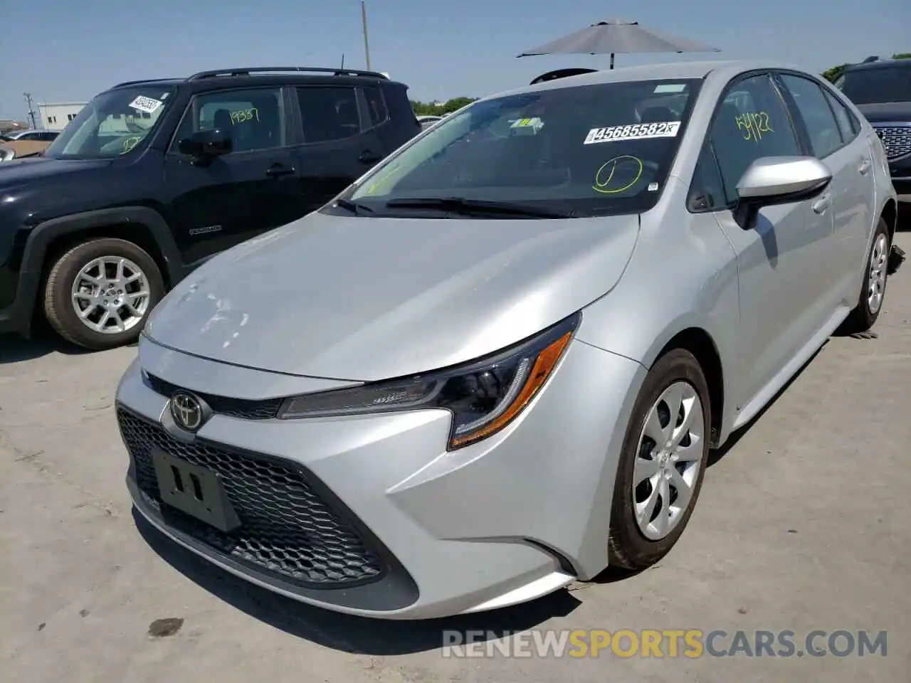 2 Photograph of a damaged car 5YFEPRAE0LP087294 TOYOTA COROLLA 2020