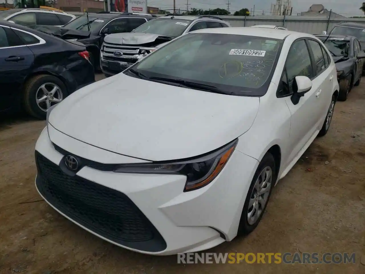 2 Photograph of a damaged car 5YFEPRAE0LP087814 TOYOTA COROLLA 2020