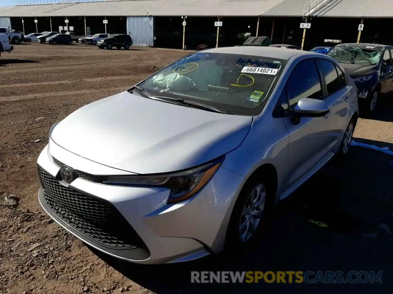 2 Photograph of a damaged car 5YFEPRAE0LP089854 TOYOTA COROLLA 2020