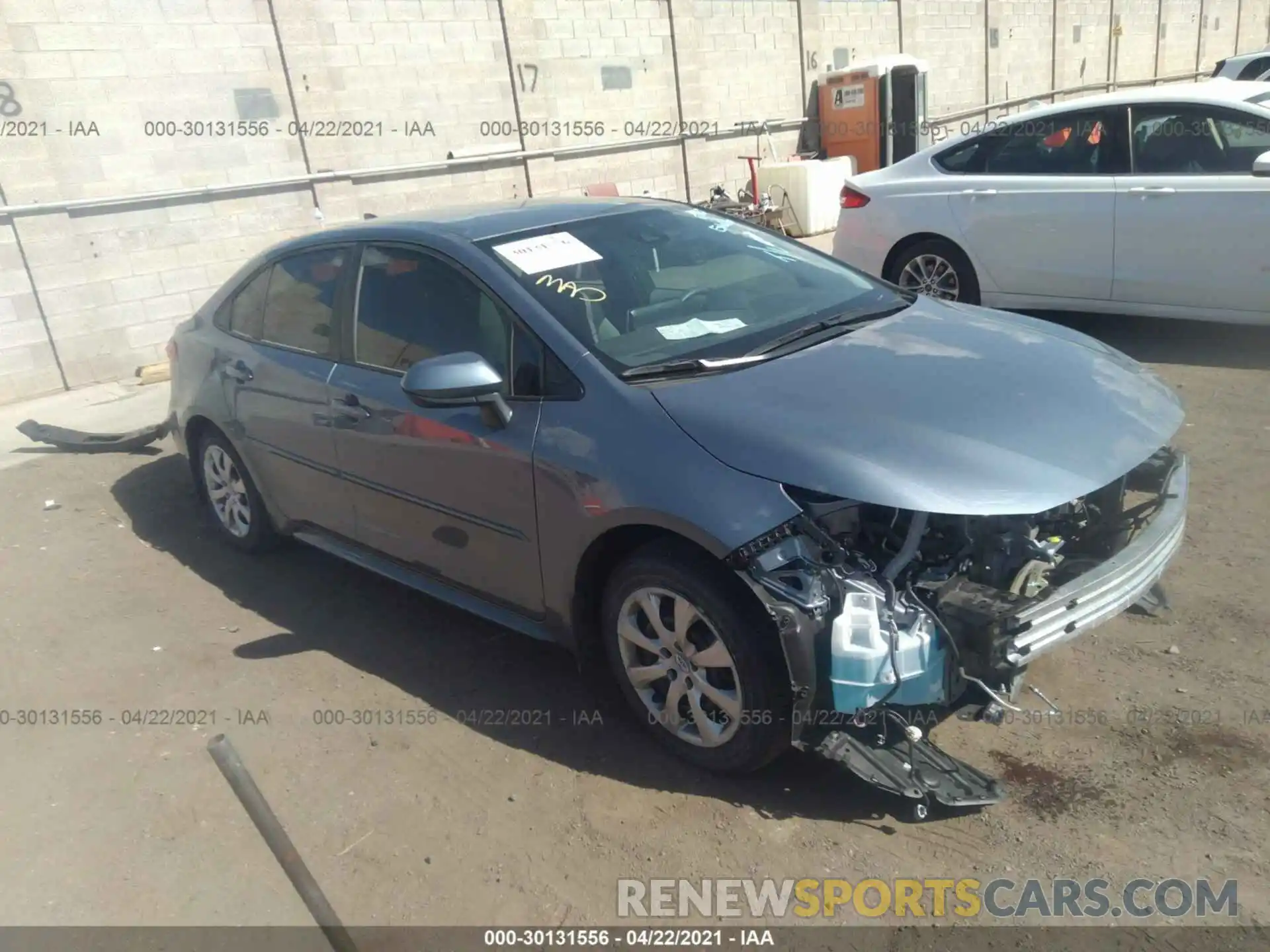 1 Photograph of a damaged car 5YFEPRAE0LP090471 TOYOTA COROLLA 2020