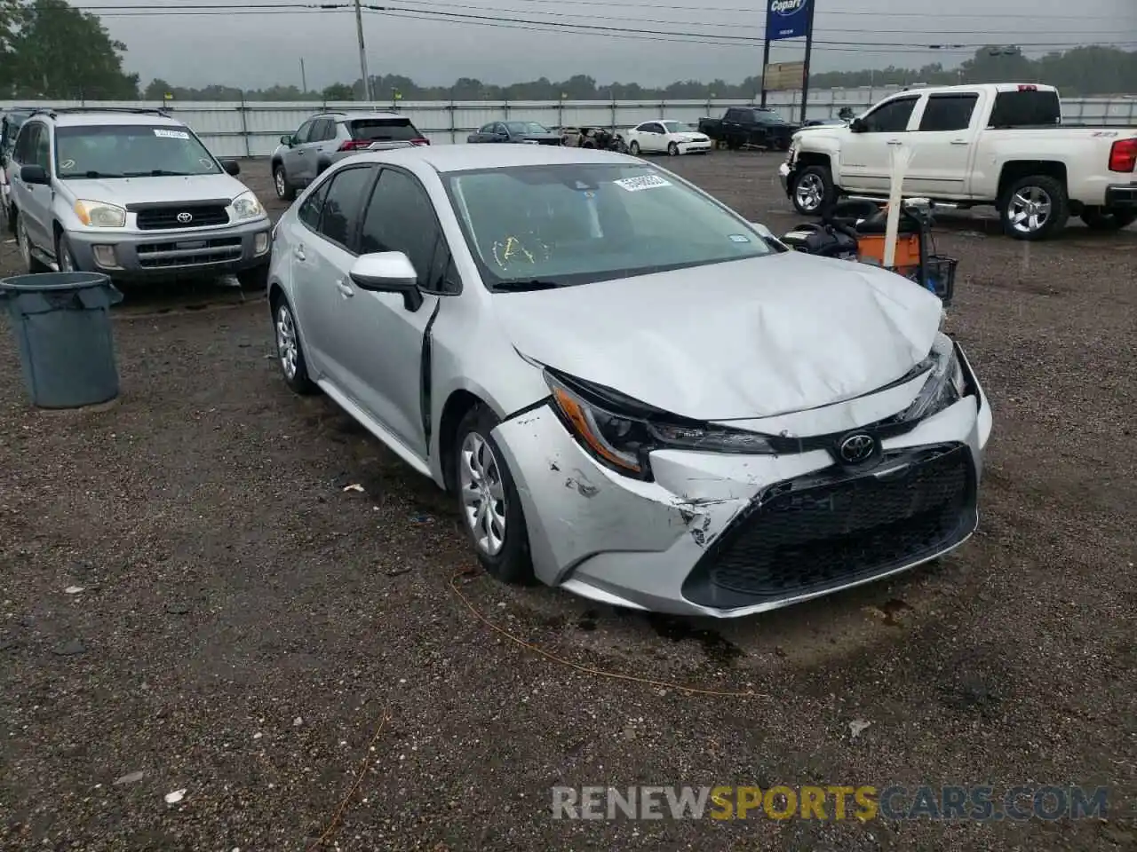 1 Photograph of a damaged car 5YFEPRAE0LP094634 TOYOTA COROLLA 2020