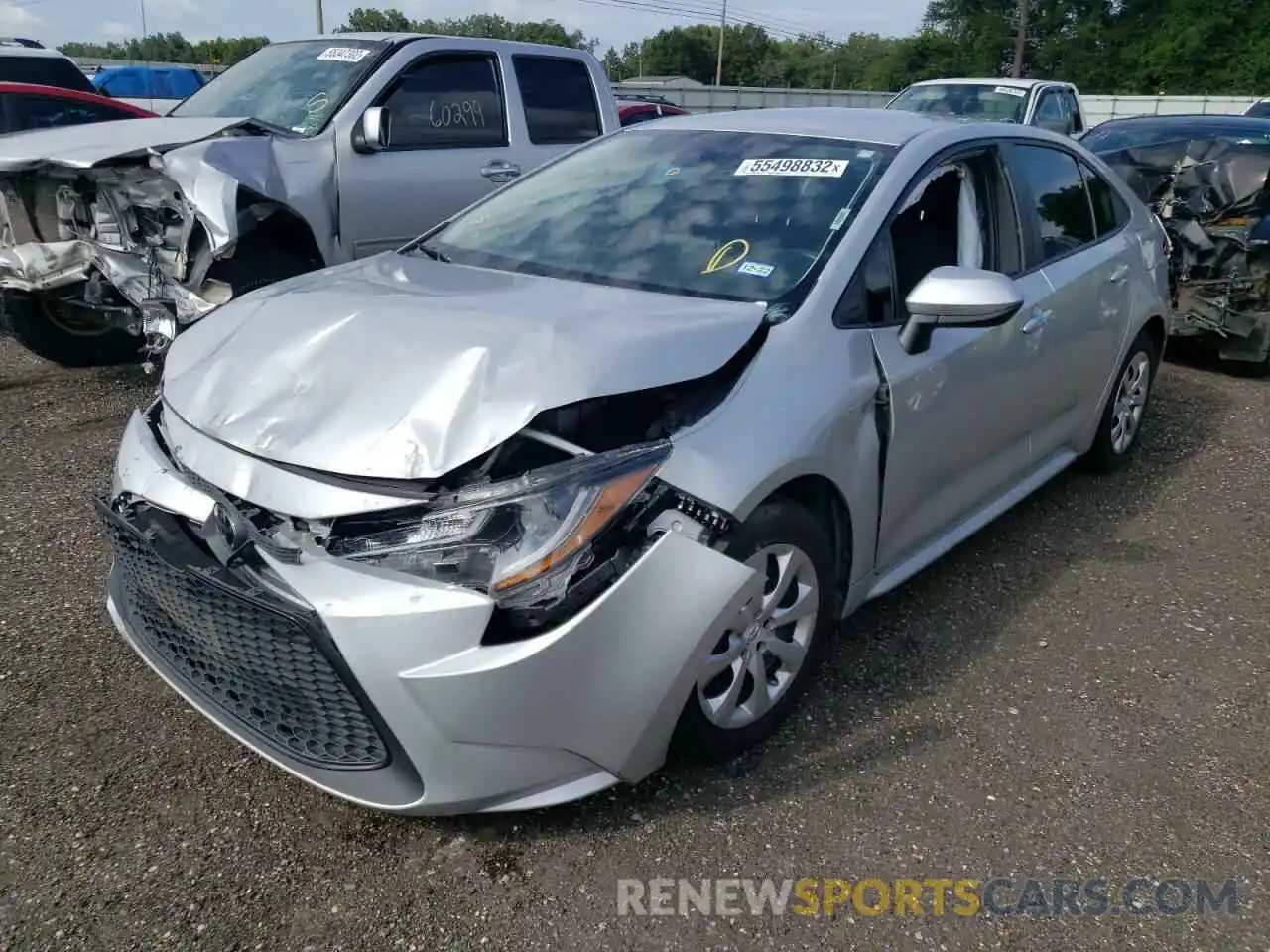 2 Photograph of a damaged car 5YFEPRAE0LP094634 TOYOTA COROLLA 2020