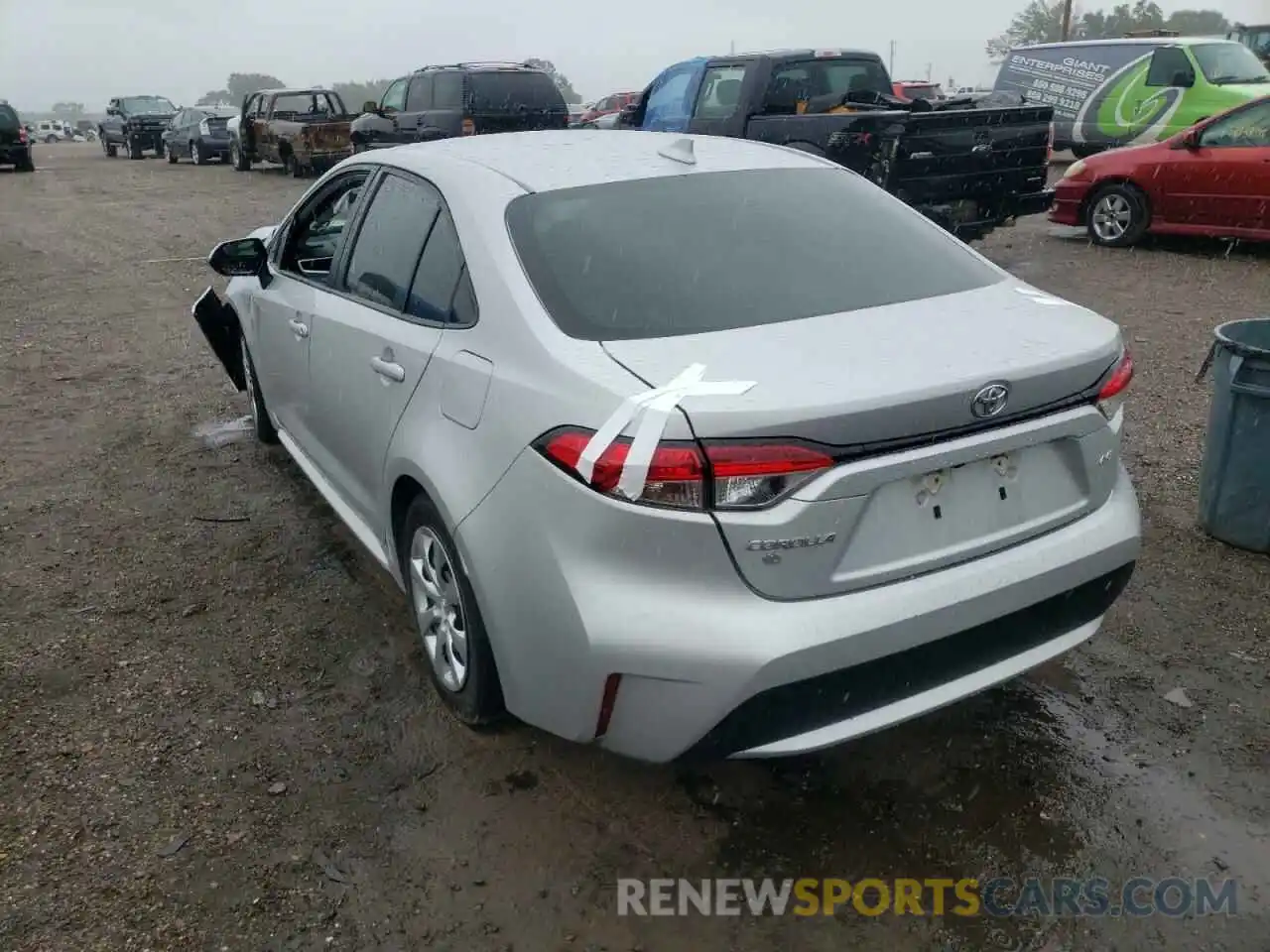 3 Photograph of a damaged car 5YFEPRAE0LP094634 TOYOTA COROLLA 2020