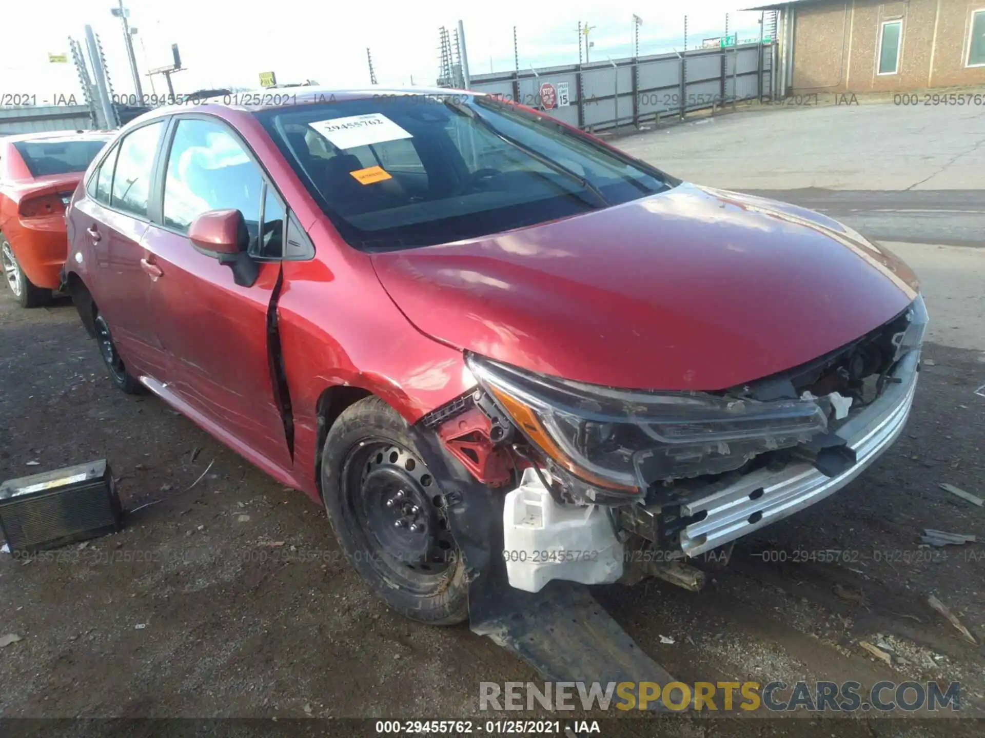 1 Photograph of a damaged car 5YFEPRAE0LP096707 TOYOTA COROLLA 2020
