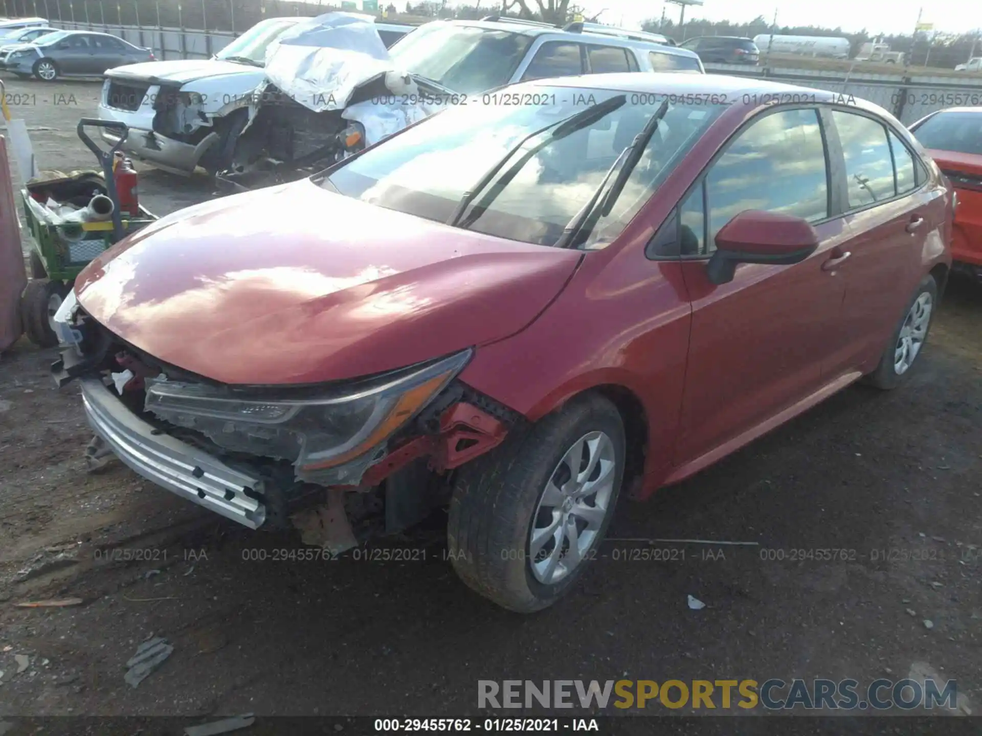 2 Photograph of a damaged car 5YFEPRAE0LP096707 TOYOTA COROLLA 2020