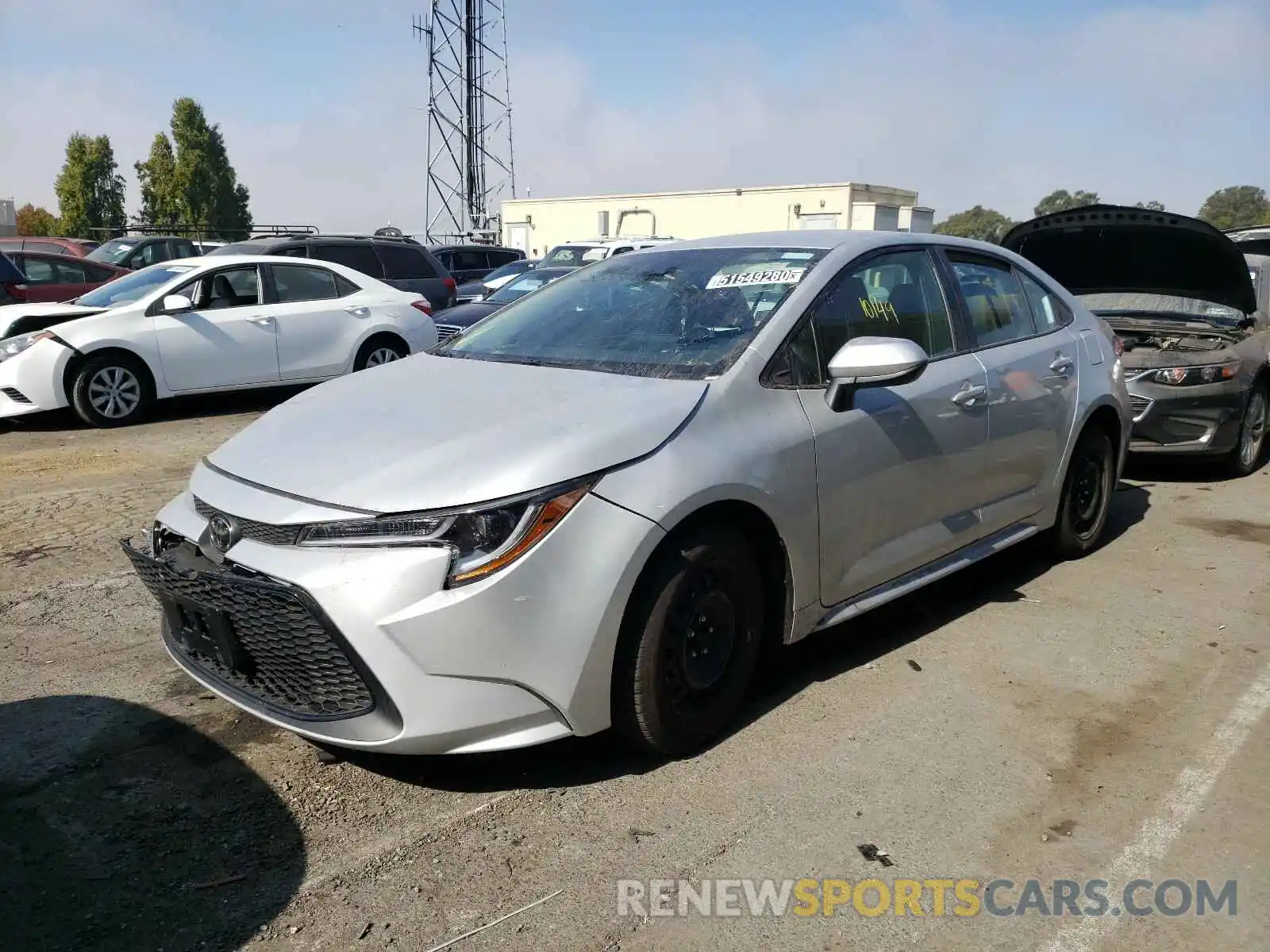 2 Photograph of a damaged car 5YFEPRAE0LP099008 TOYOTA COROLLA 2020