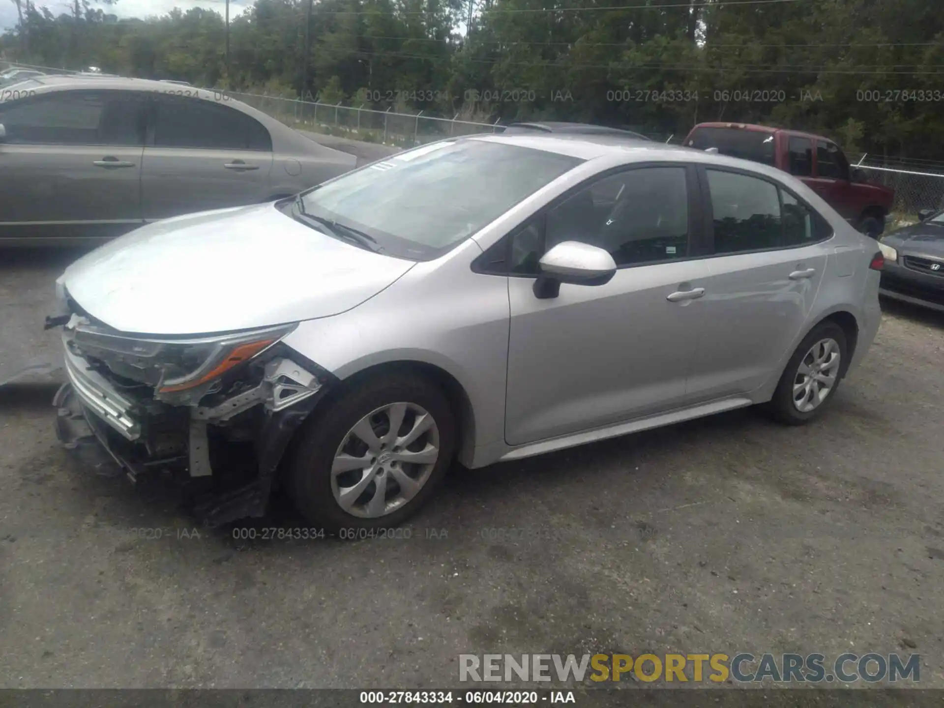 2 Photograph of a damaged car 5YFEPRAE0LP099154 TOYOTA COROLLA 2020