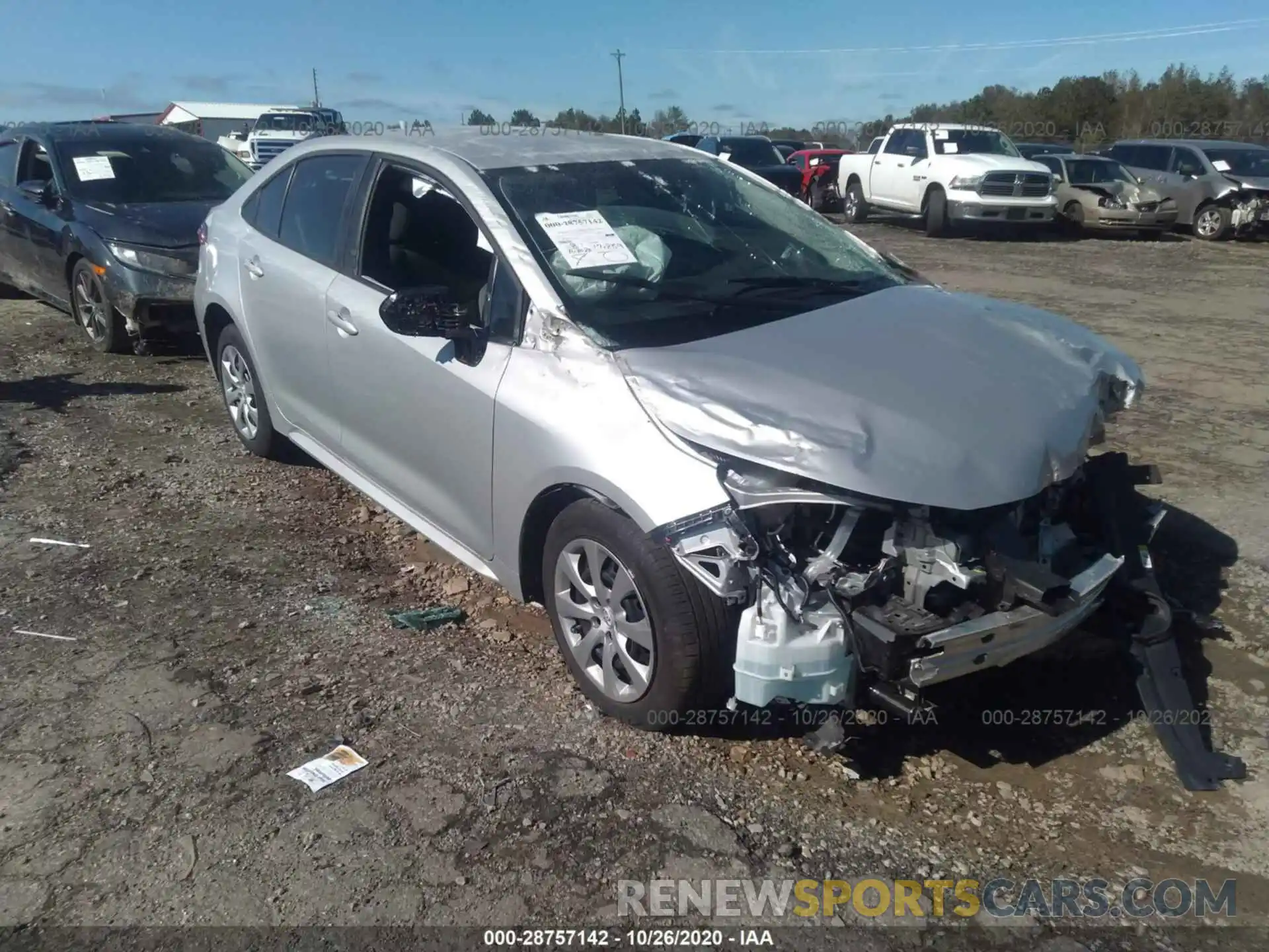 1 Photograph of a damaged car 5YFEPRAE0LP099221 TOYOTA COROLLA 2020