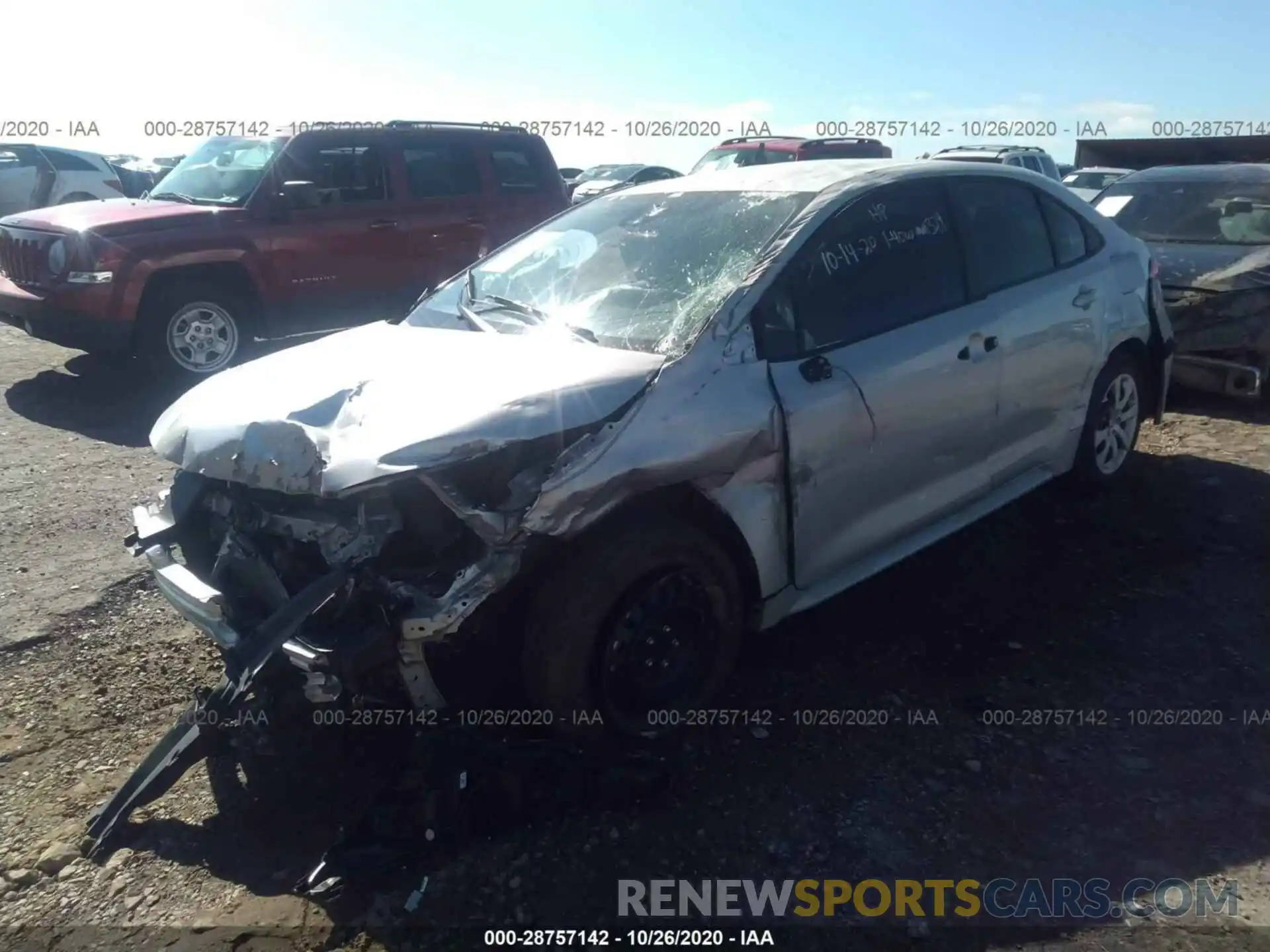 2 Photograph of a damaged car 5YFEPRAE0LP099221 TOYOTA COROLLA 2020