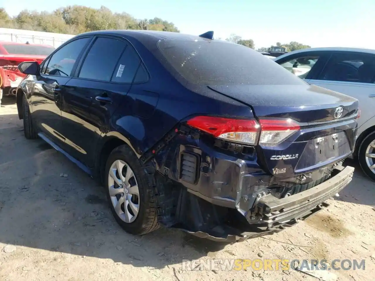 3 Photograph of a damaged car 5YFEPRAE0LP099378 TOYOTA COROLLA 2020