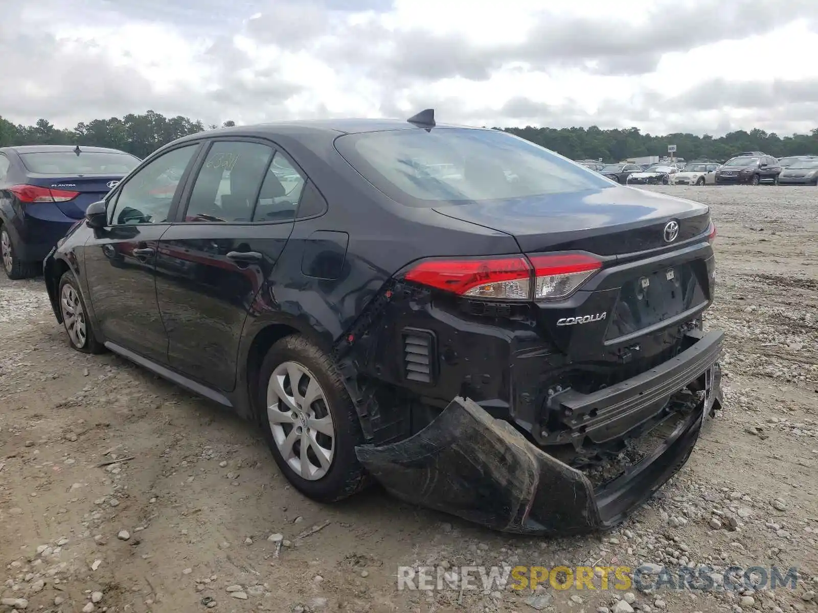 3 Photograph of a damaged car 5YFEPRAE0LP102375 TOYOTA COROLLA 2020